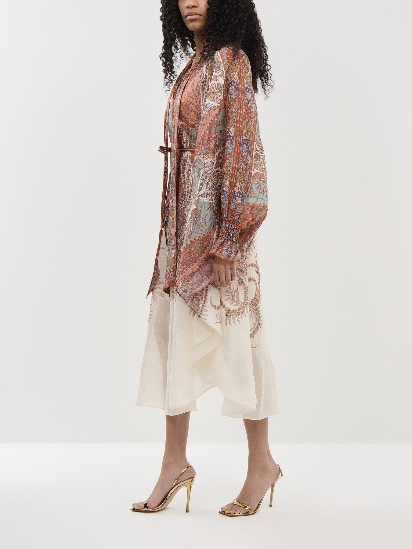 Rhiannon Tie Neck Midi Dress