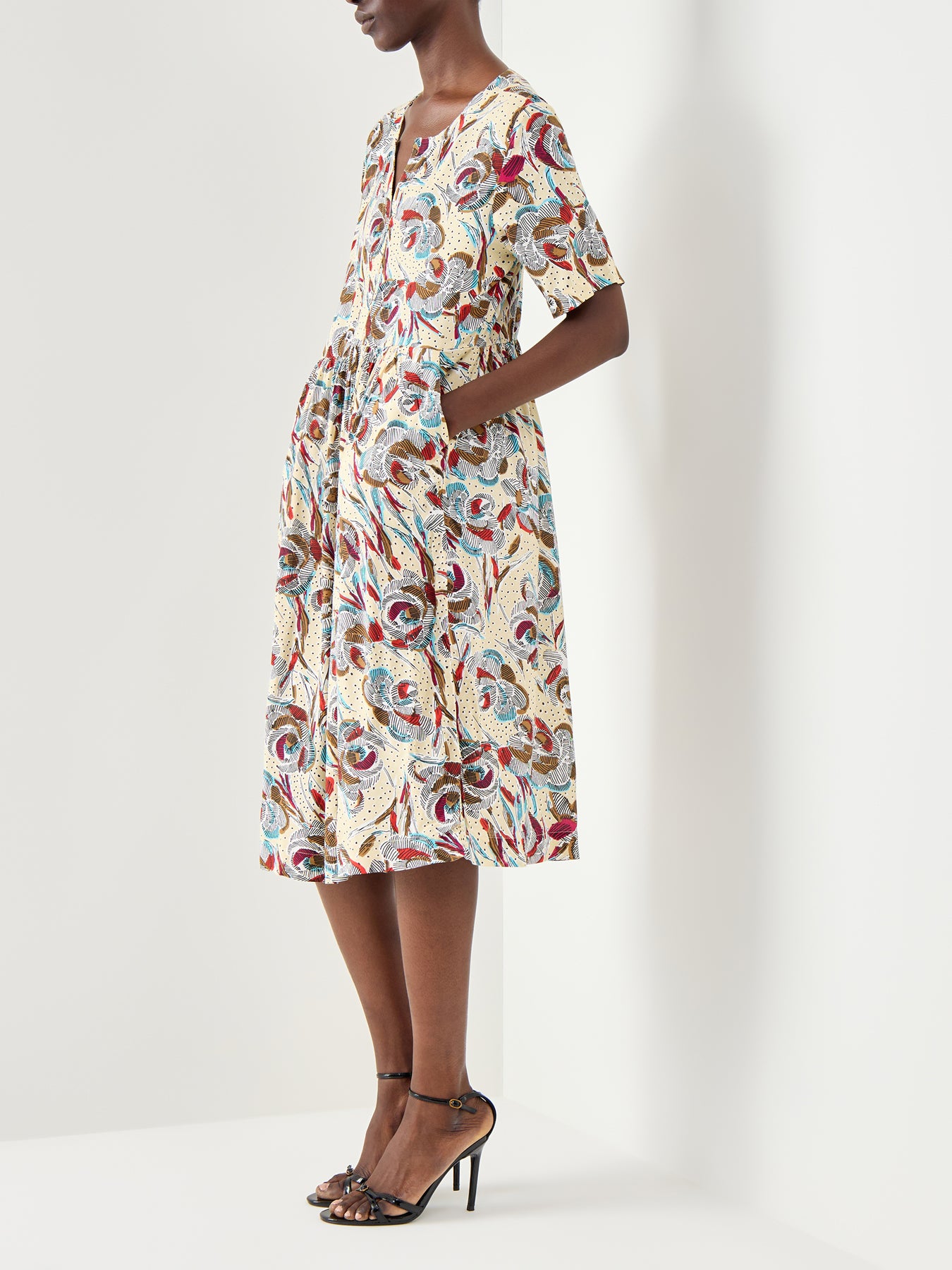 Neolina 1/2 Sleeve Printed Dress