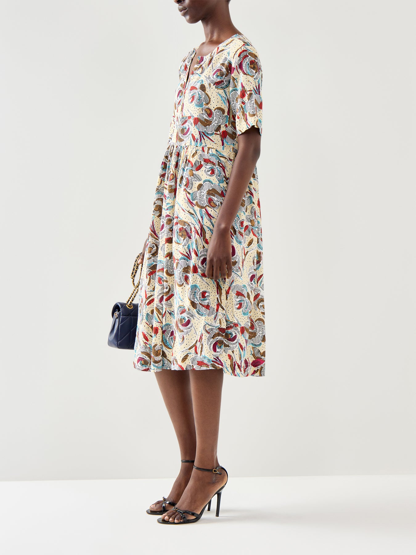 Neolina 1/2 Sleeve Printed Dress