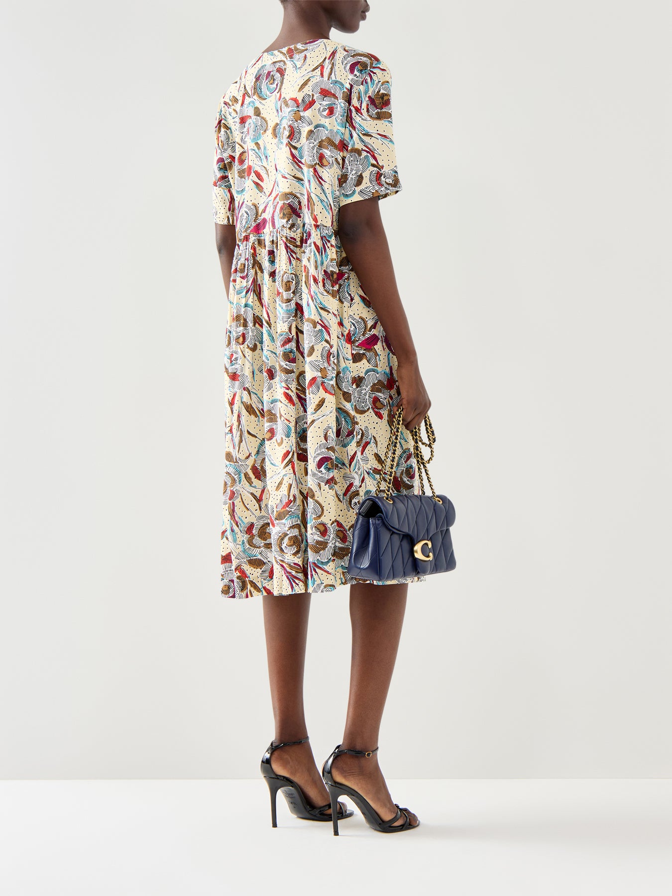 Neolina 1/2 Sleeve Printed Dress