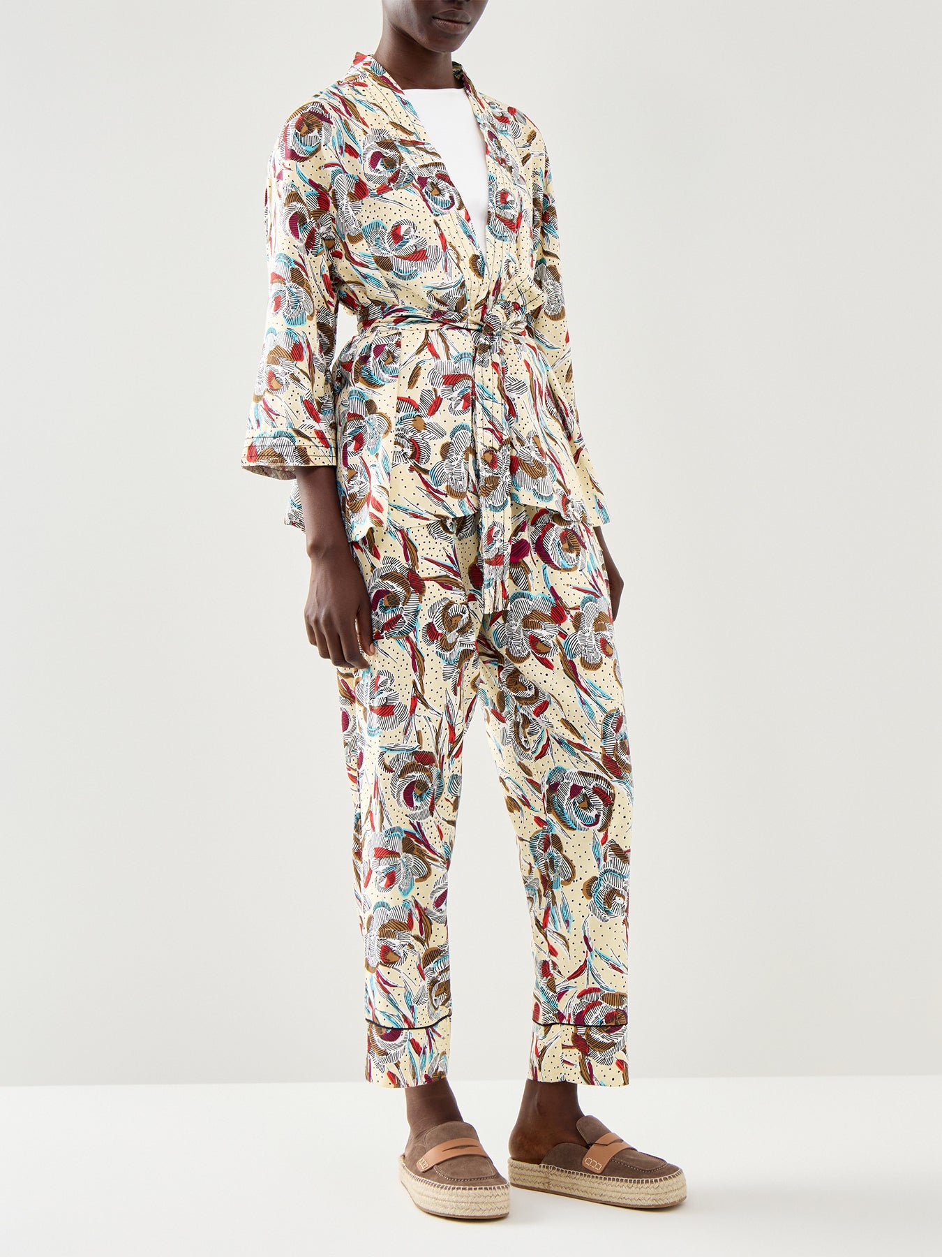 Jossol 3/4 Sleeve Printed Jacket