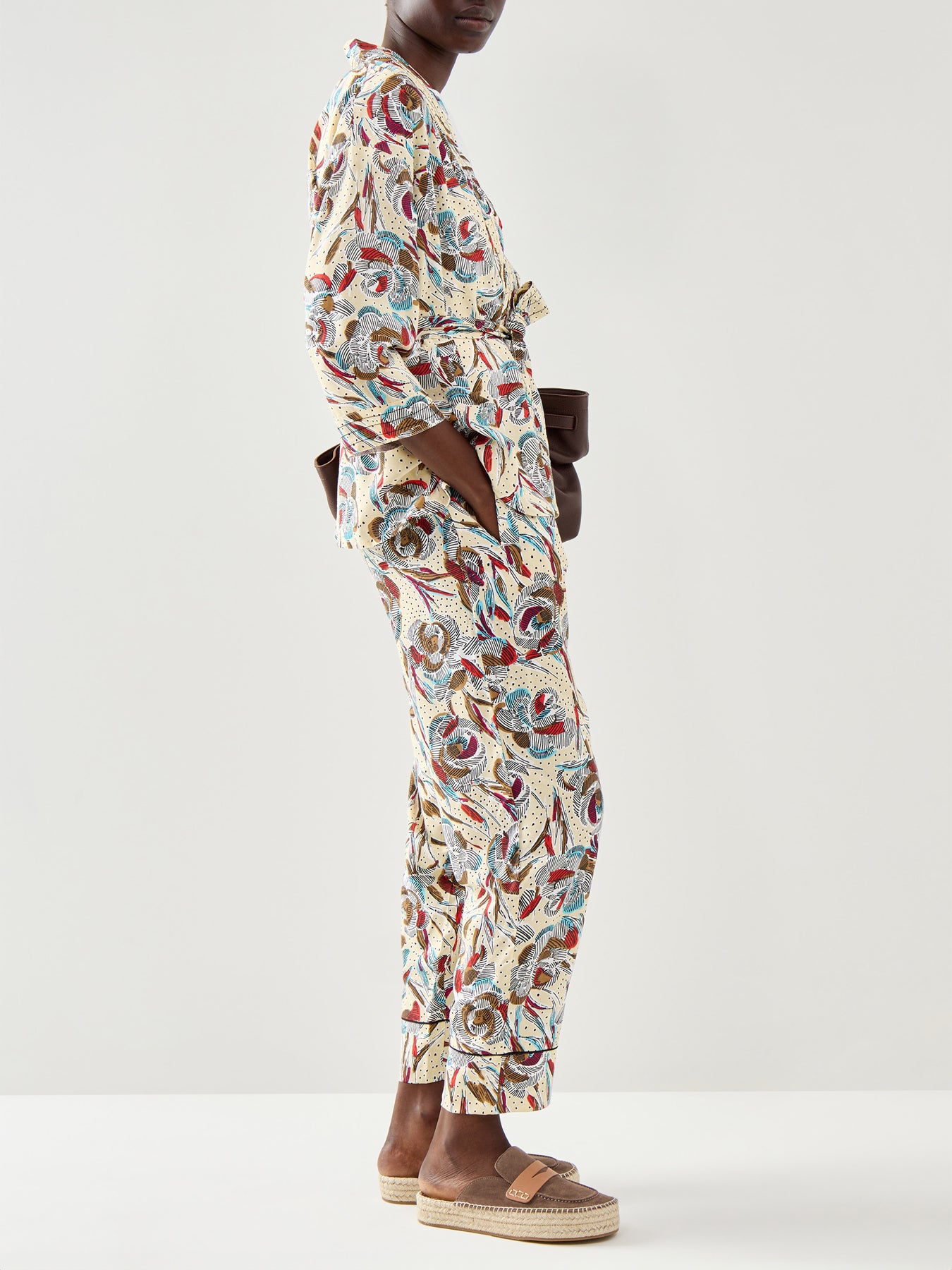 Penilla Printed Cuffed Leg Trousers