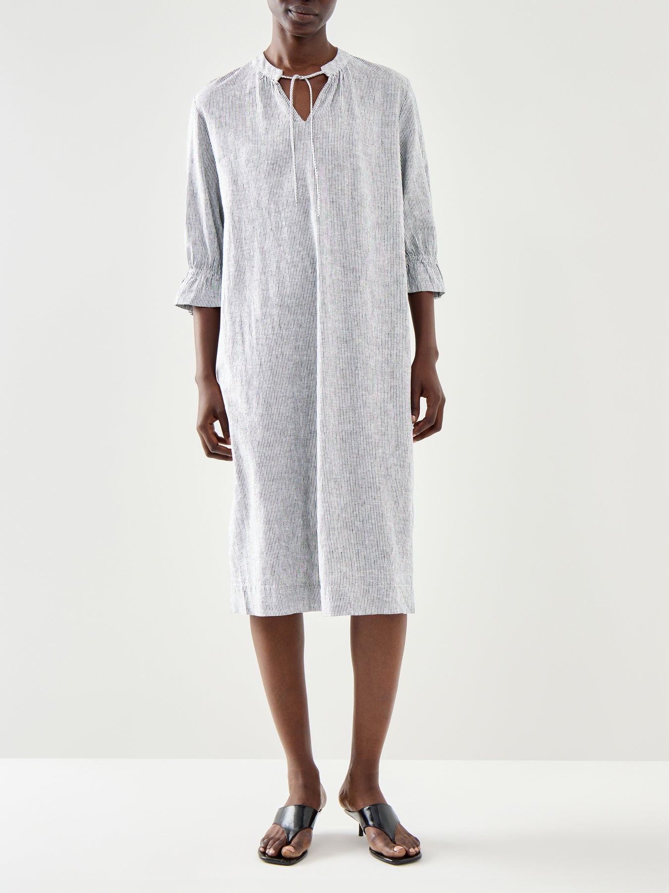 Natalia Linen Mix Stripe Dress