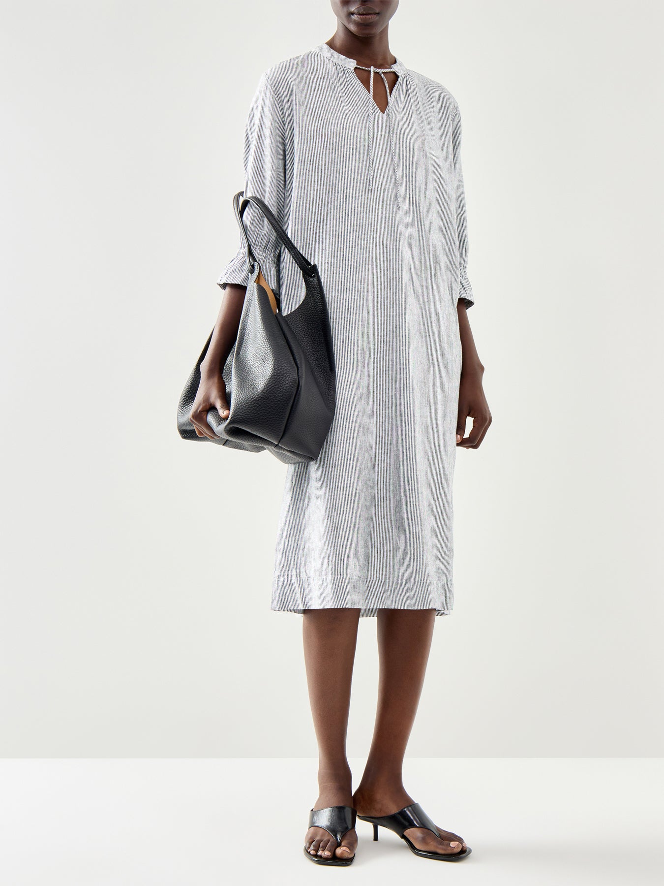 Natalia Linen Mix Stripe Dress