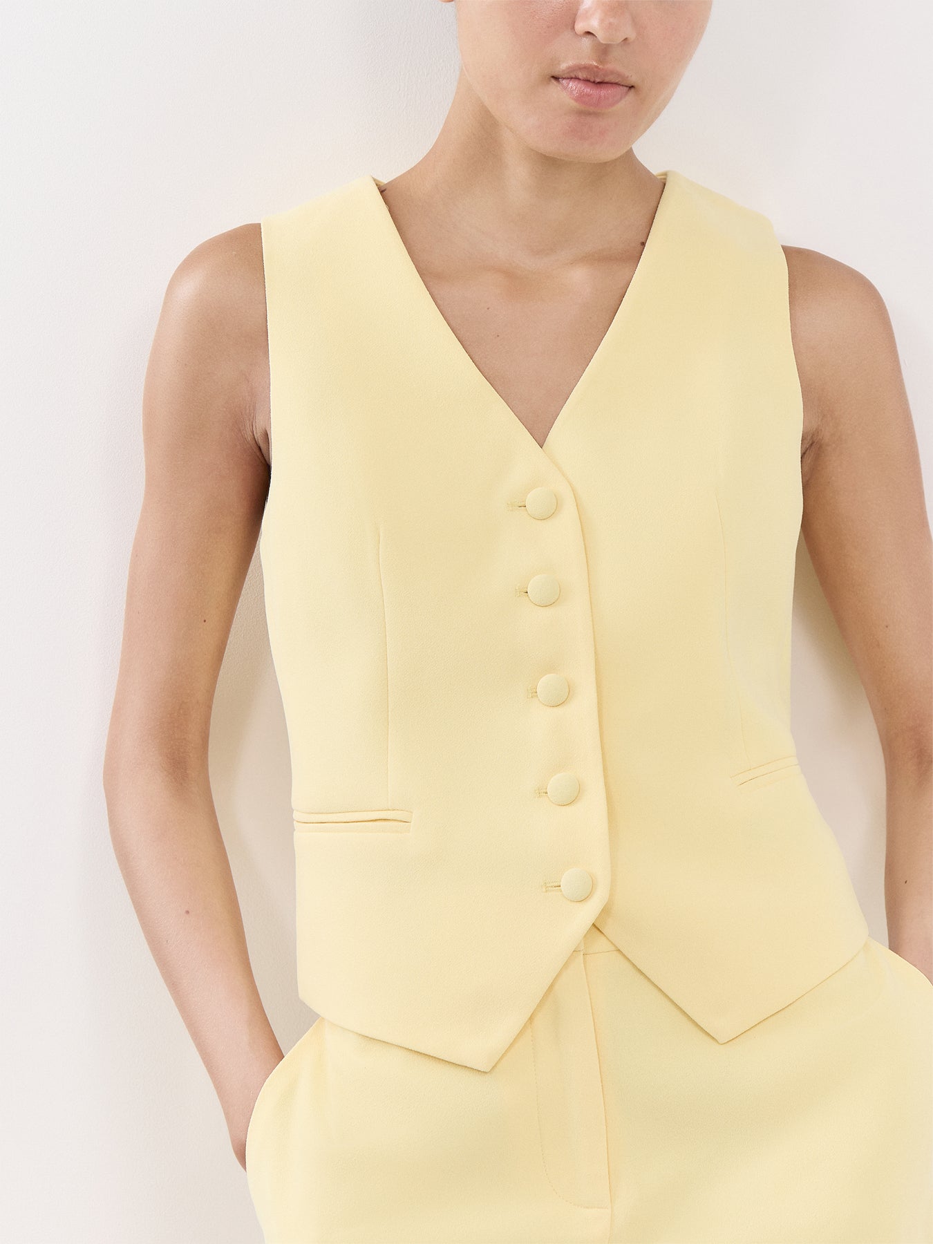 Butter Yellow Tailored Waistcoat
