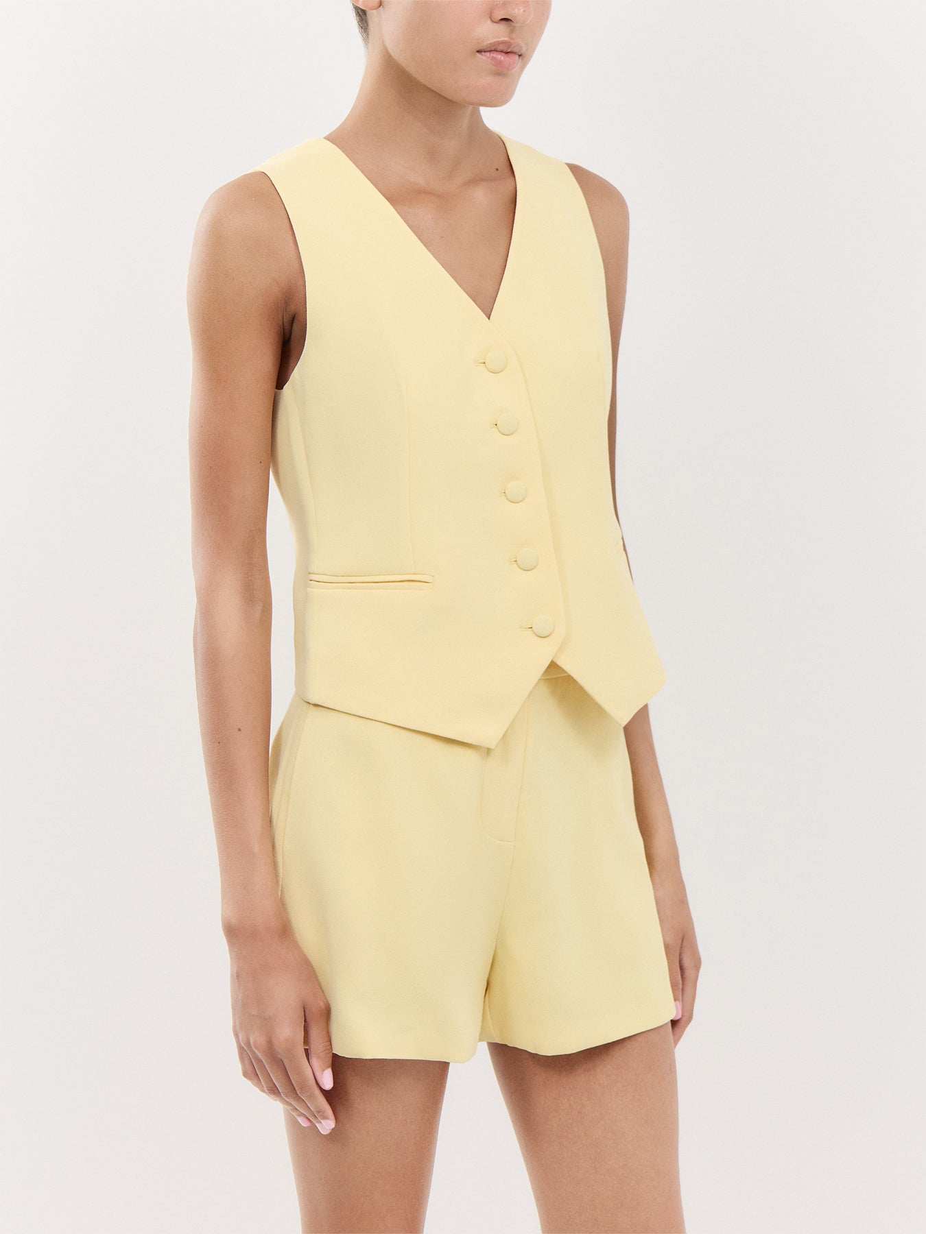 Butter Yellow Tailored Waistcoat