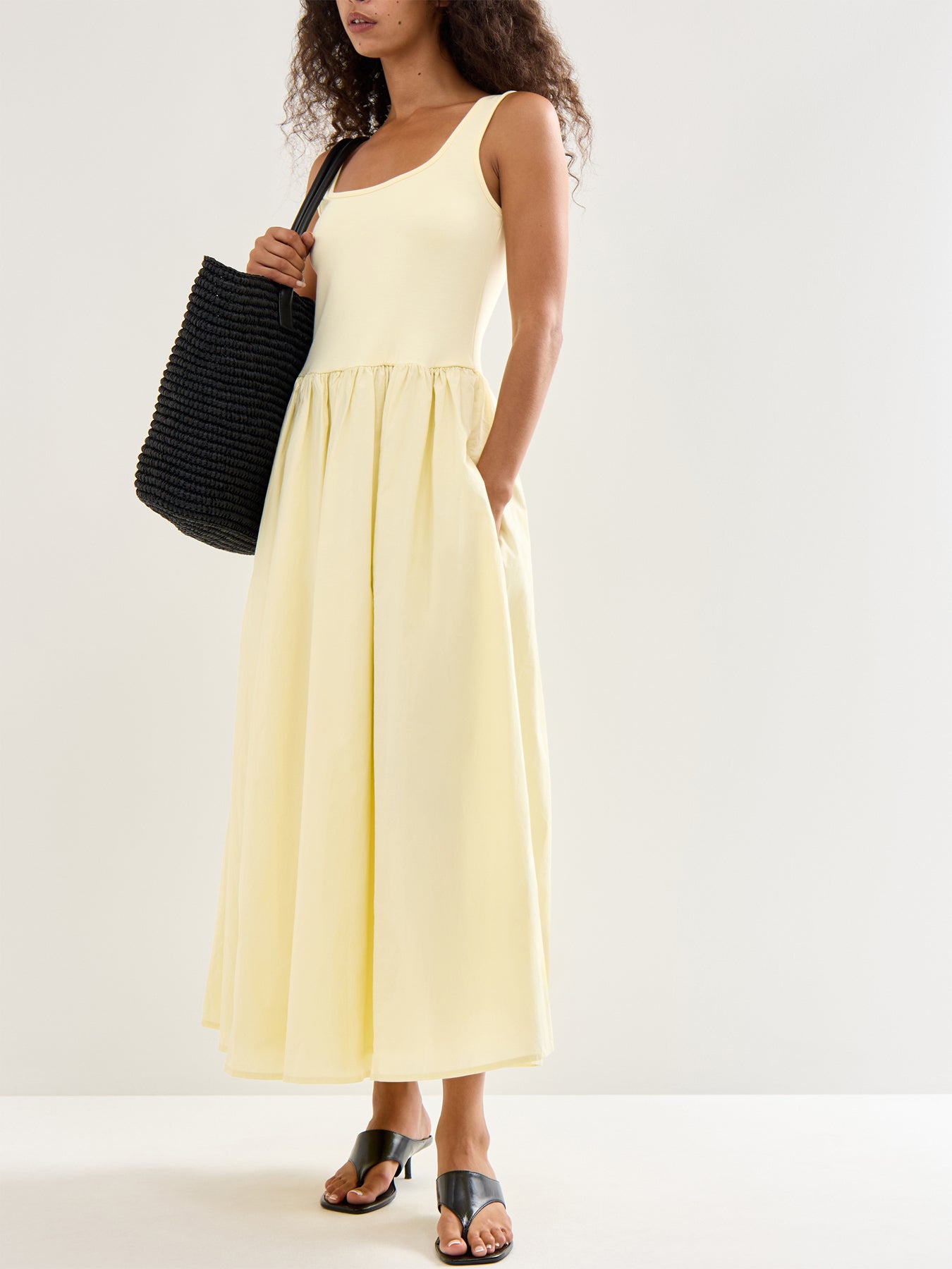 Butter Yellow Colorado Midi Dress