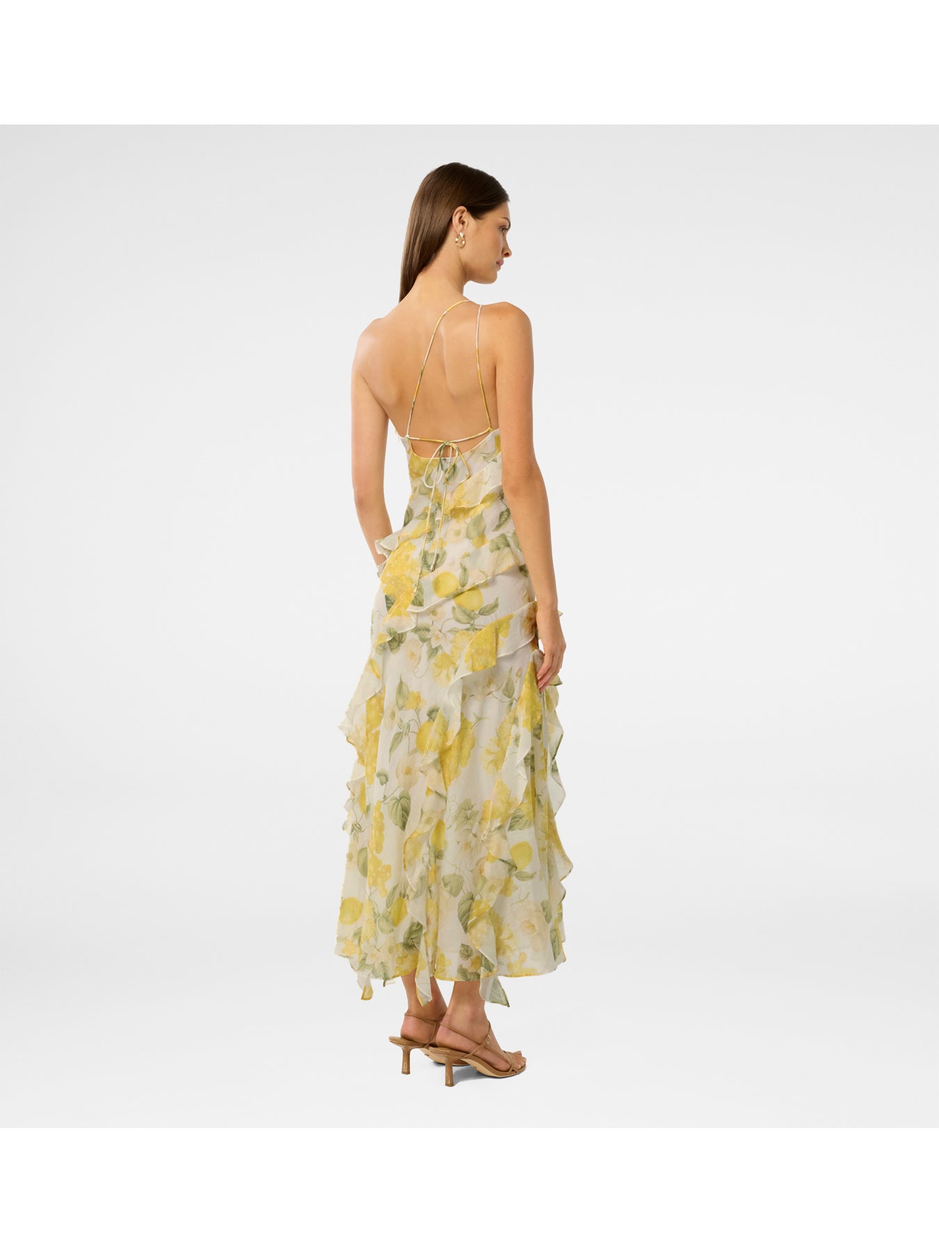 Belle One Shoulder Ruffle Gown