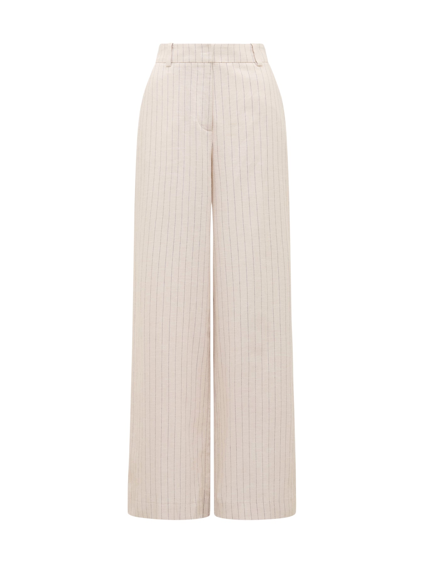 Blake Linen Pinstriped Wide Leg Pants