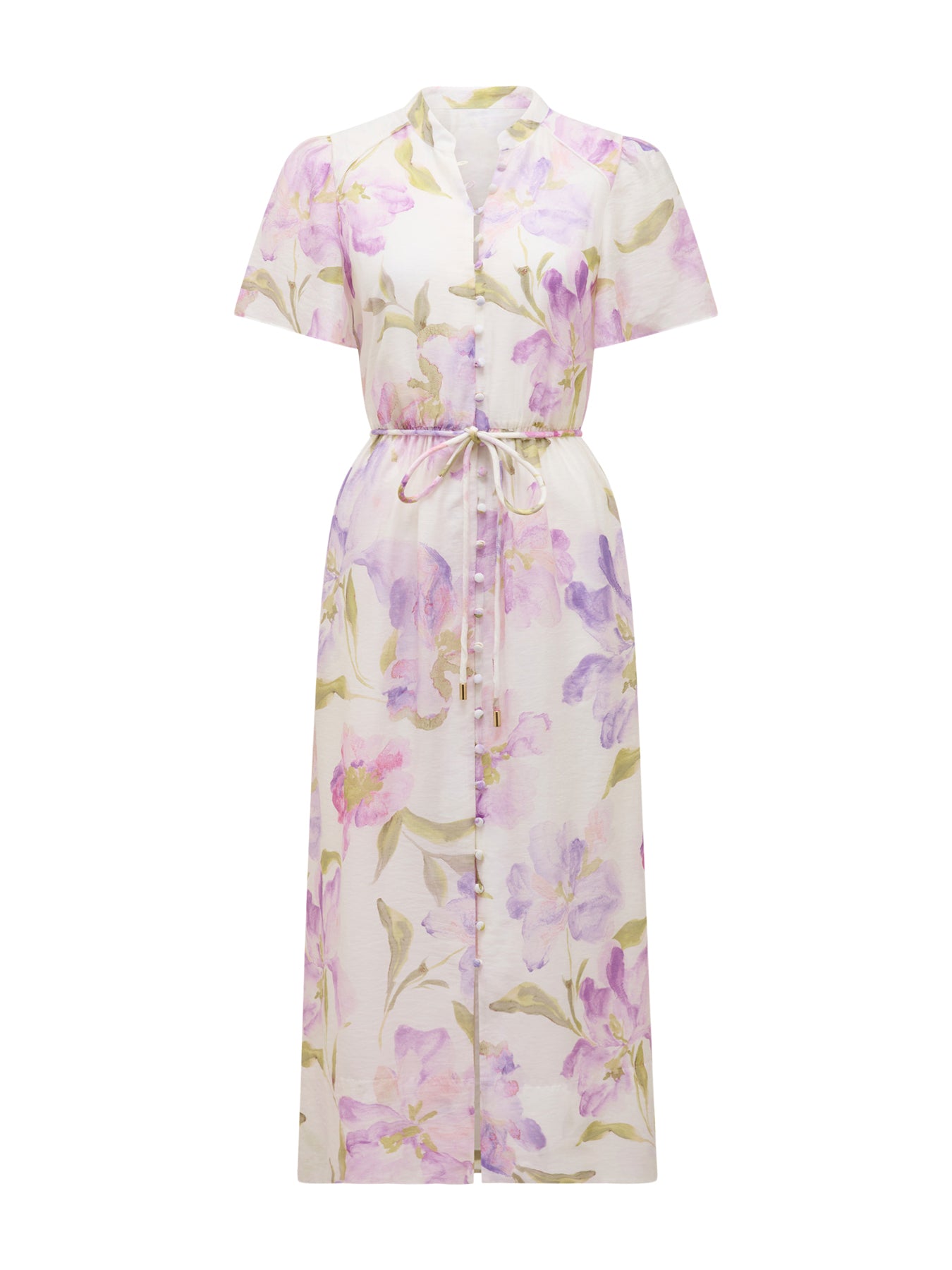 Melissa Puff Sleeves Shirt Midi Dress