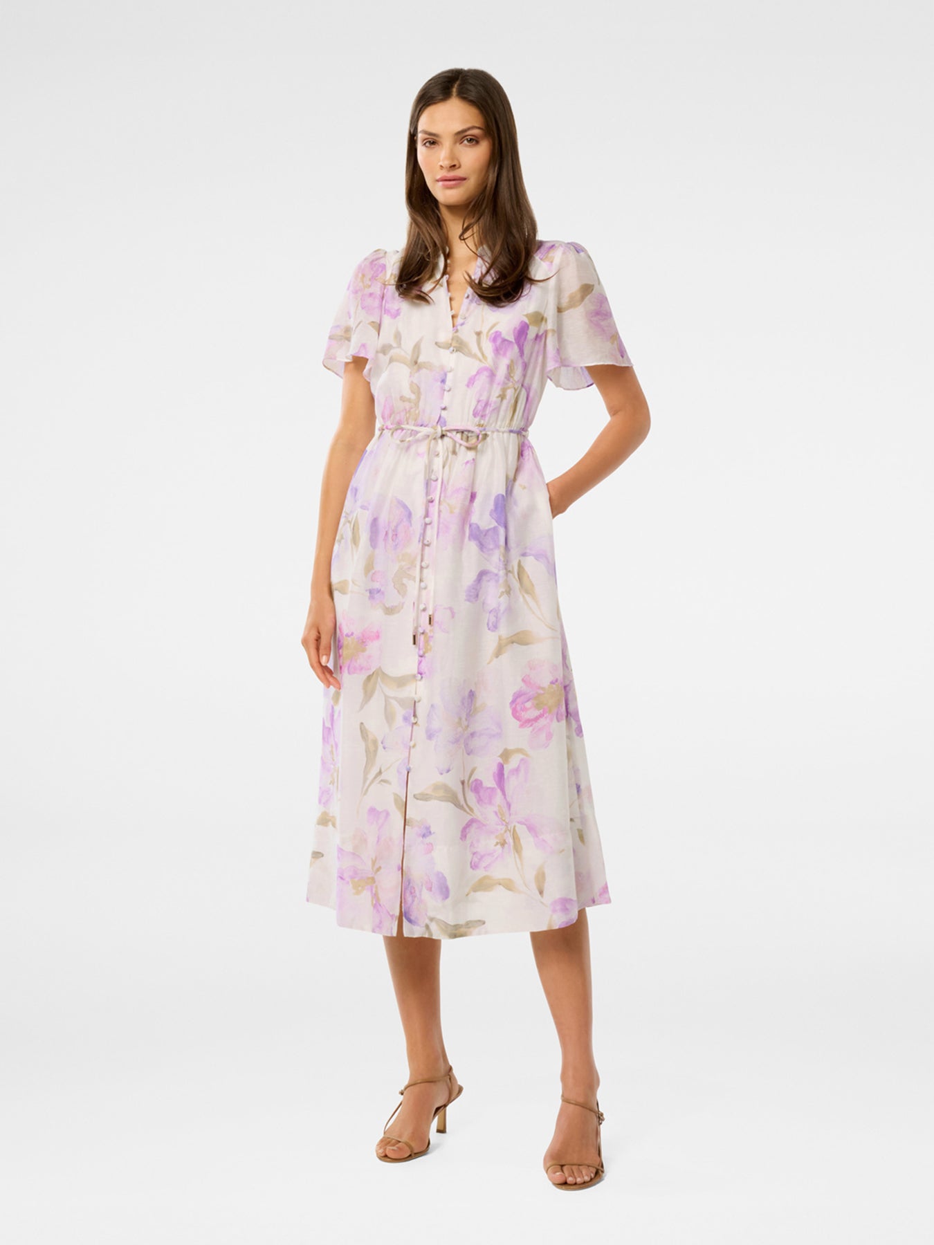 Melissa Puff Sleeves Shirt Midi Dress