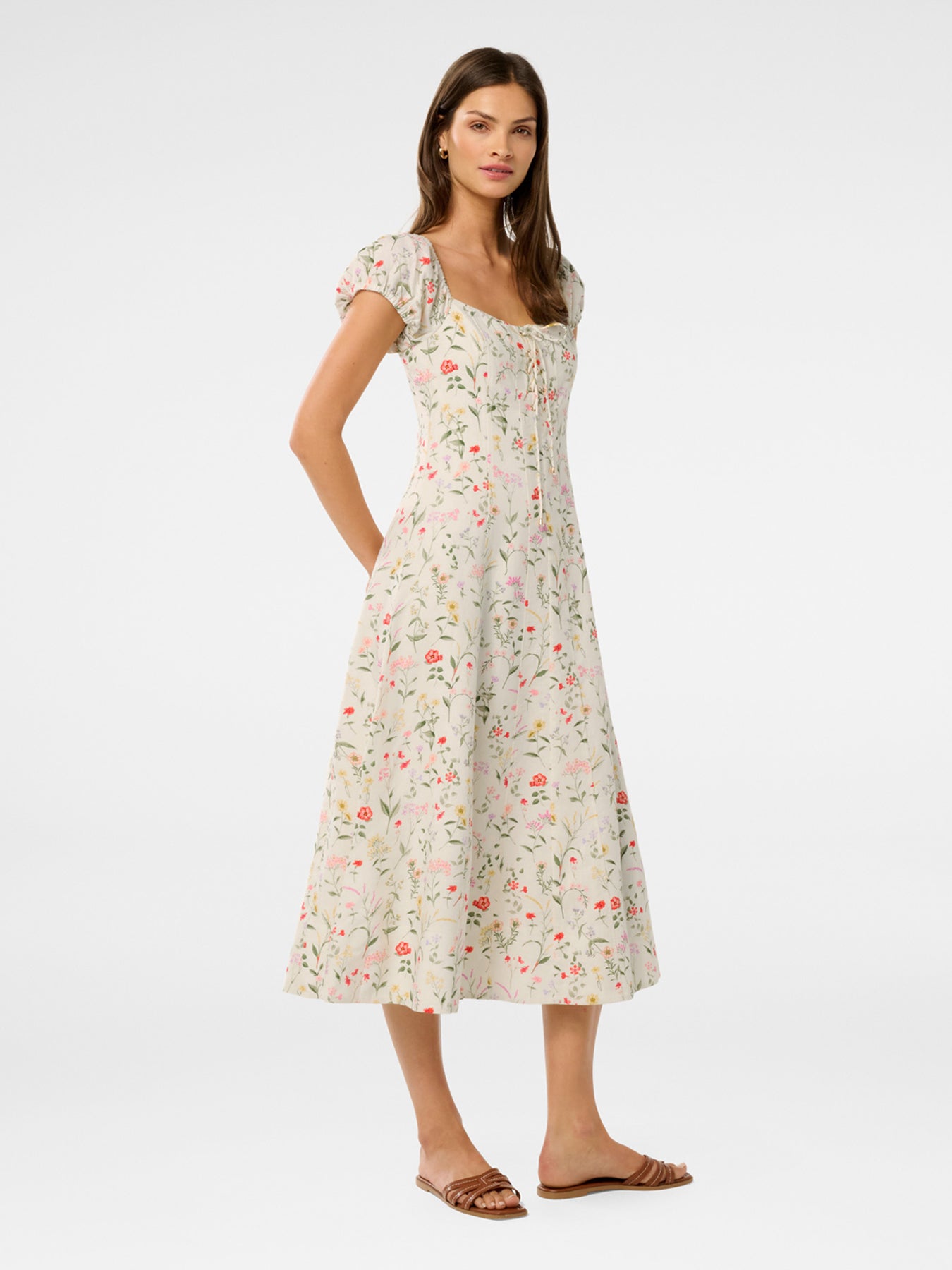 Sallie Tie Front Midi Dress