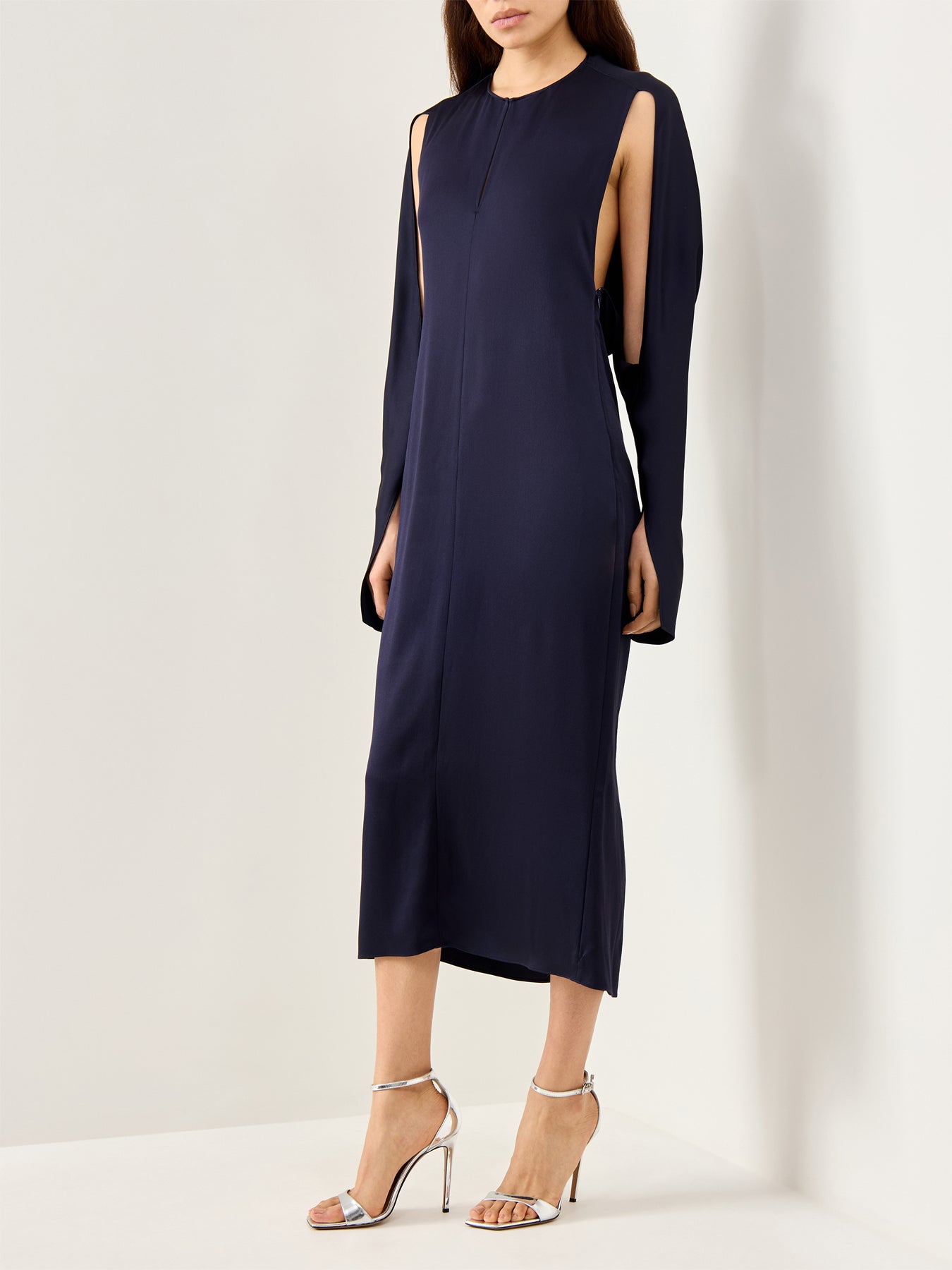 Satin Cutout Detail Gown