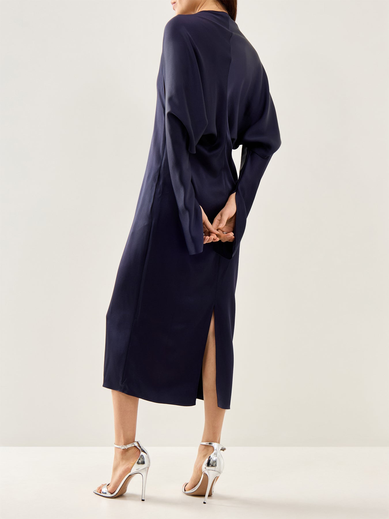 Satin Cutout Detail Gown