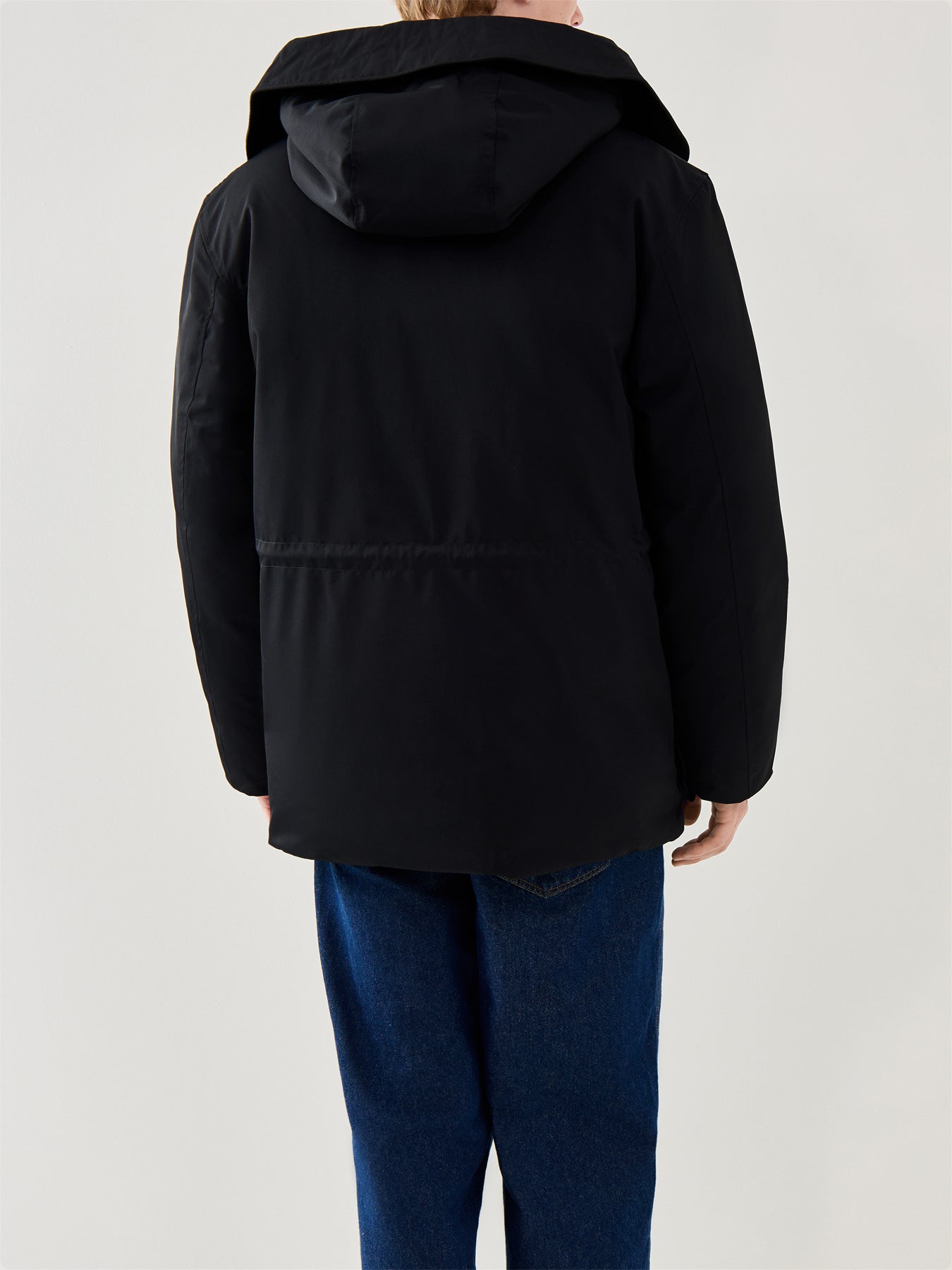 Patch Pocket Puffer Jacket Black