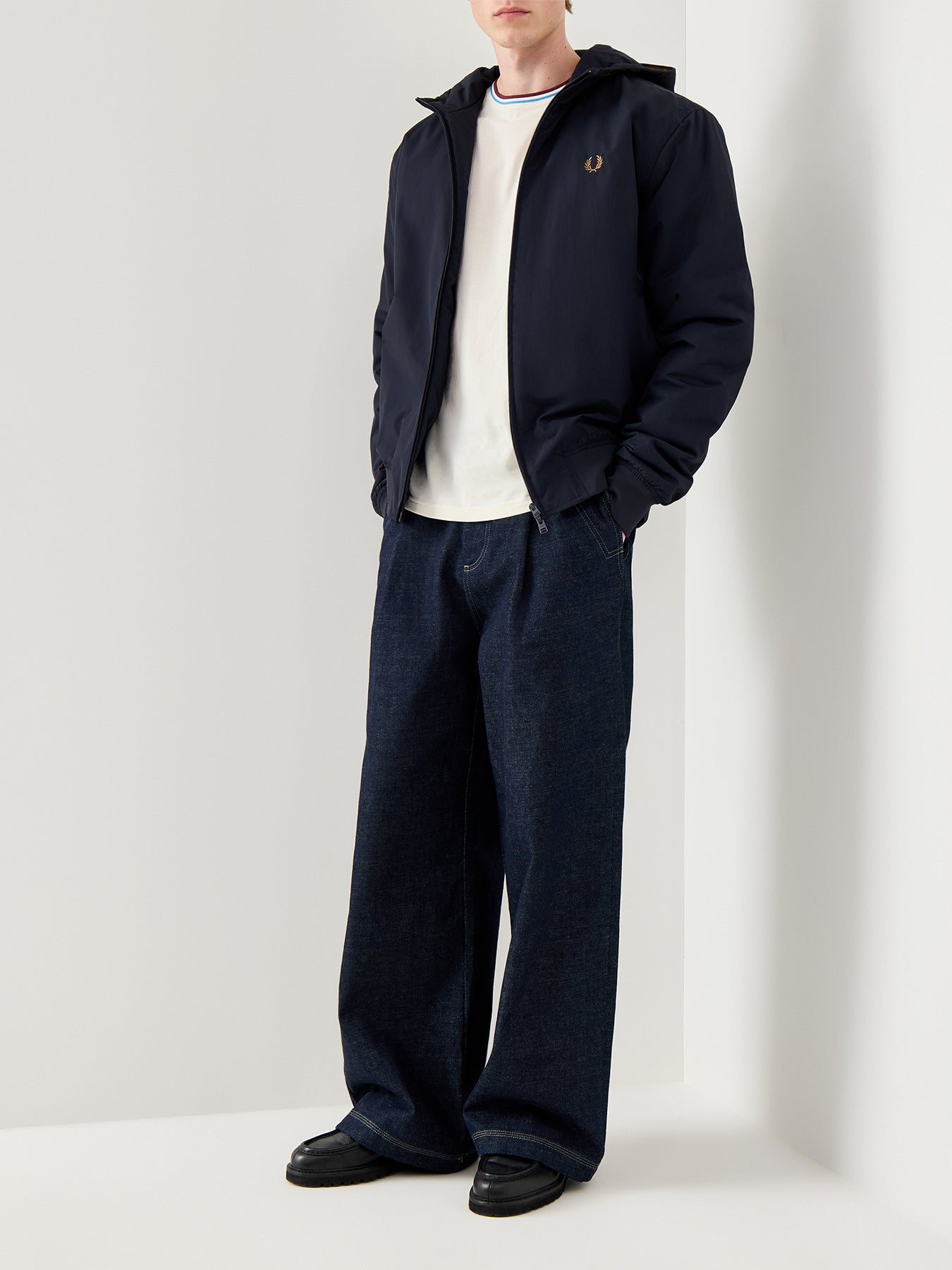 Hooded Brentham Jacket Navy