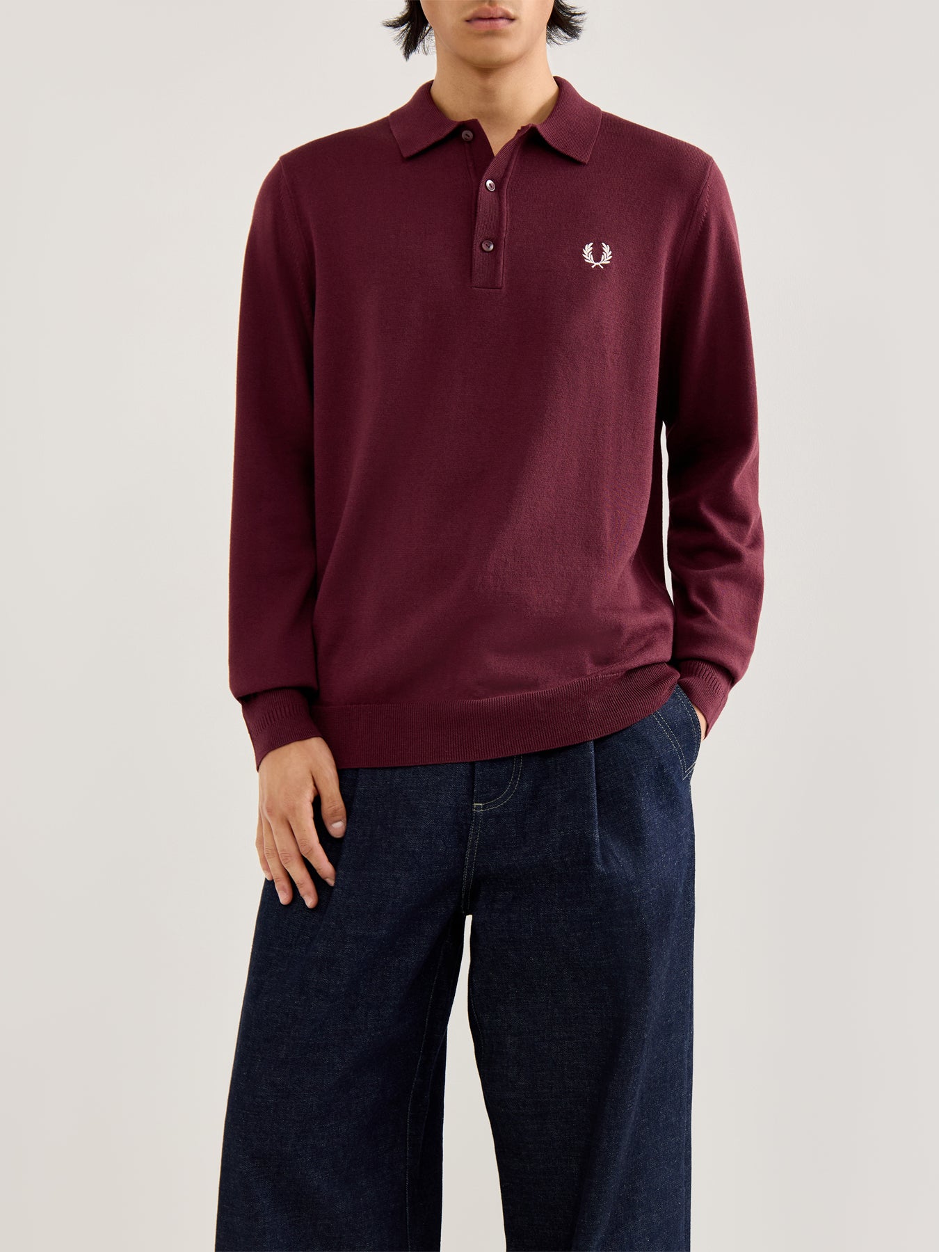 Classic Knitted Long Sleeves Polo
