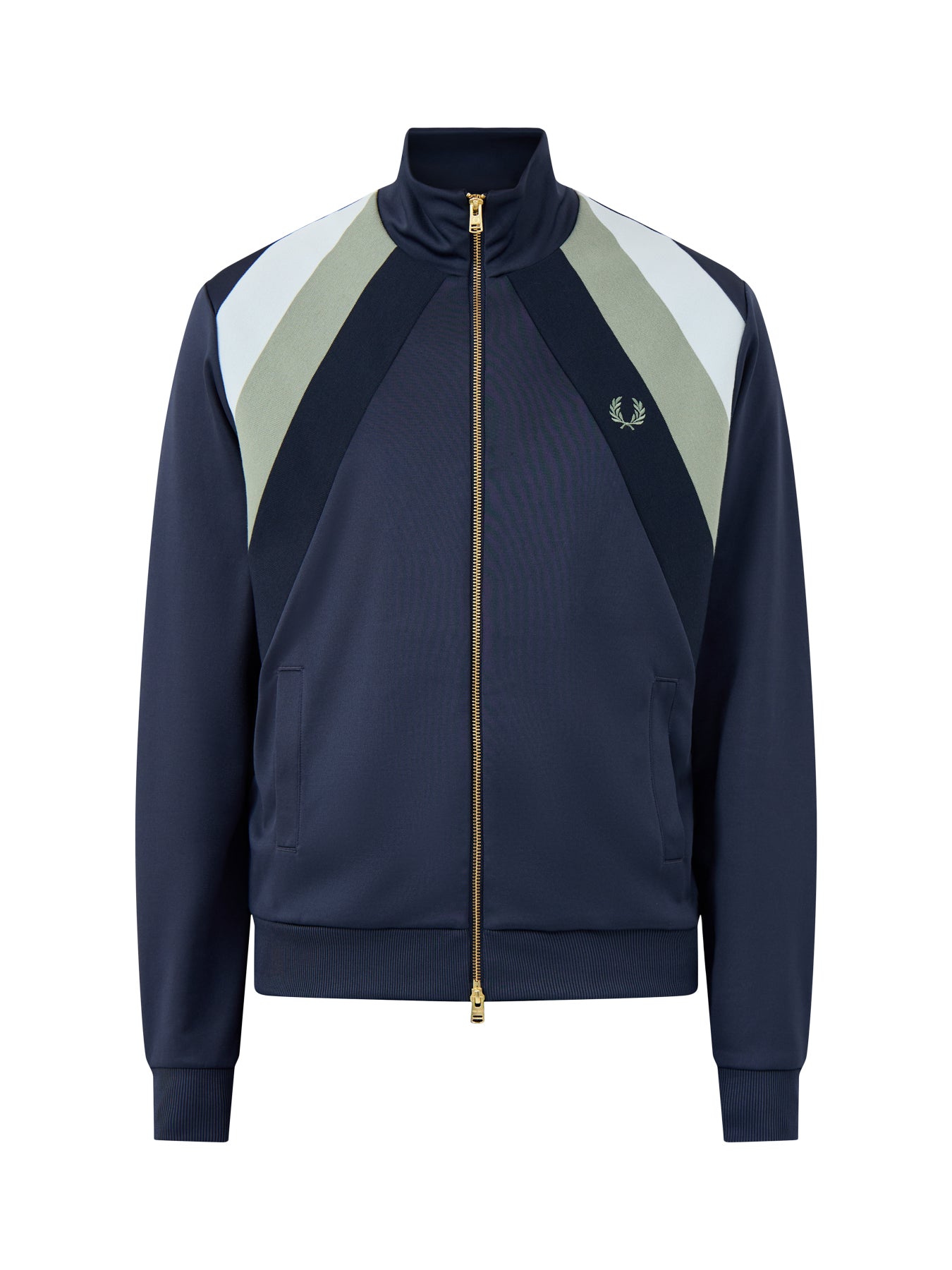 Striped Panel Track Jacket Blue