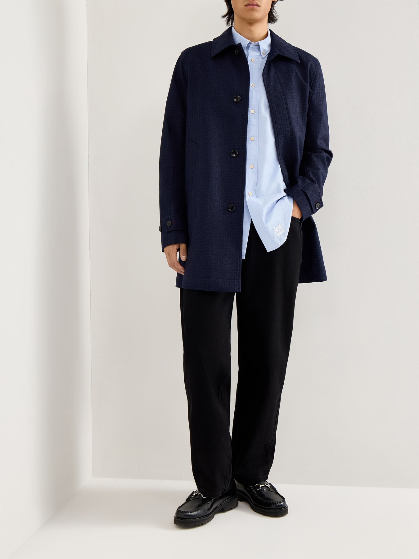 Woolen Coat Dark Navy