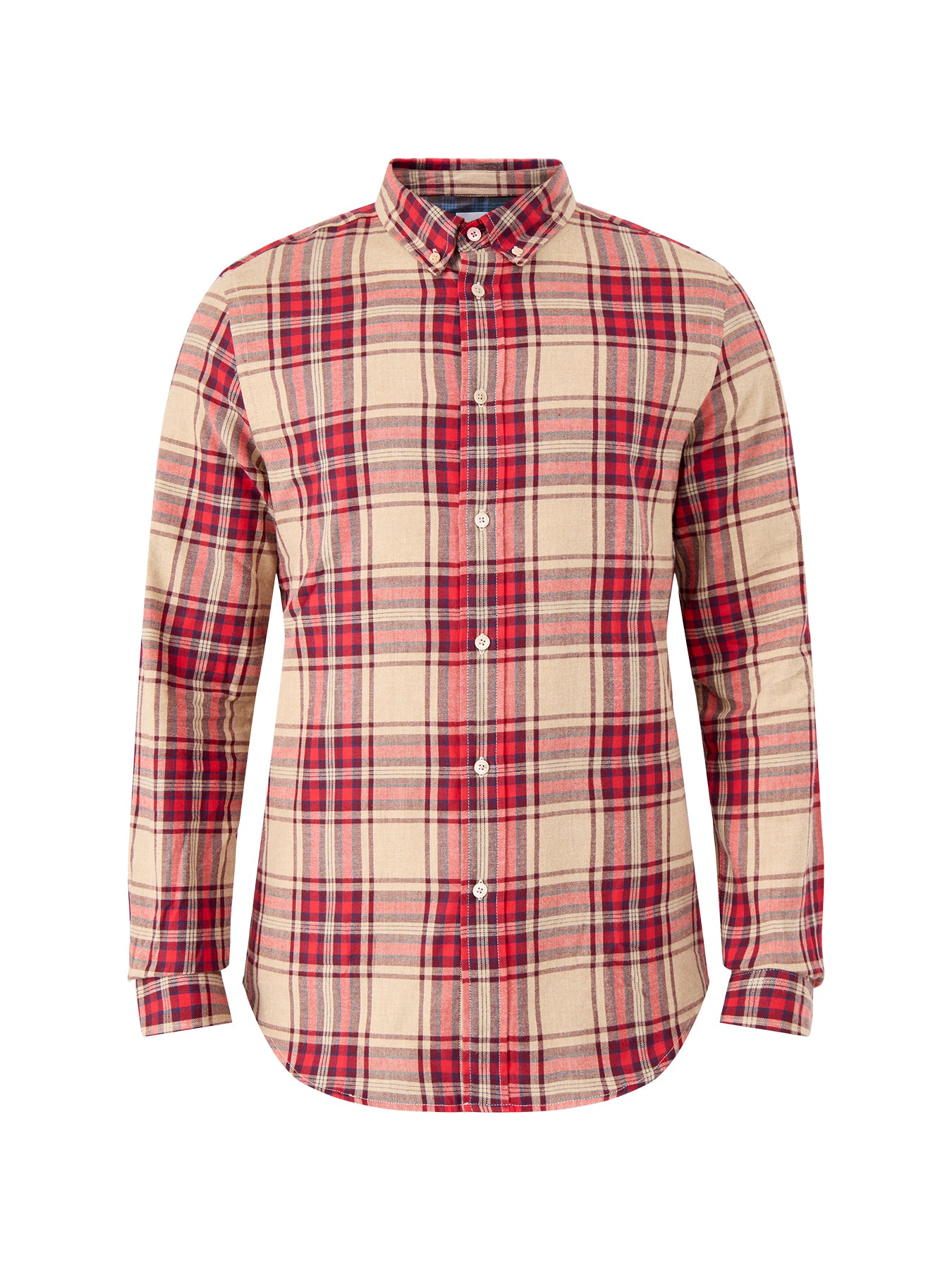 Flannel Check Shirt Tan