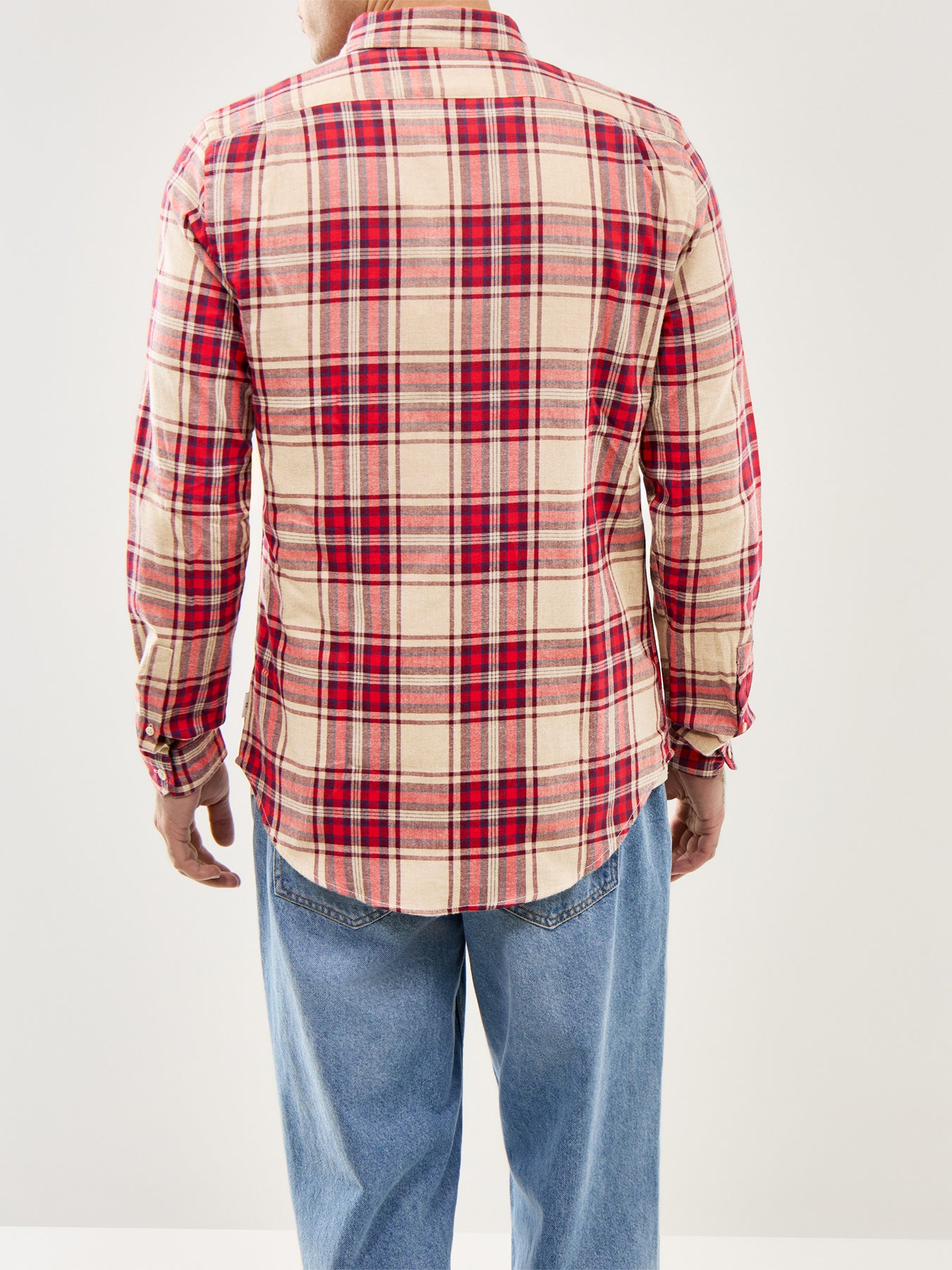 Flannel Check Shirt Tan