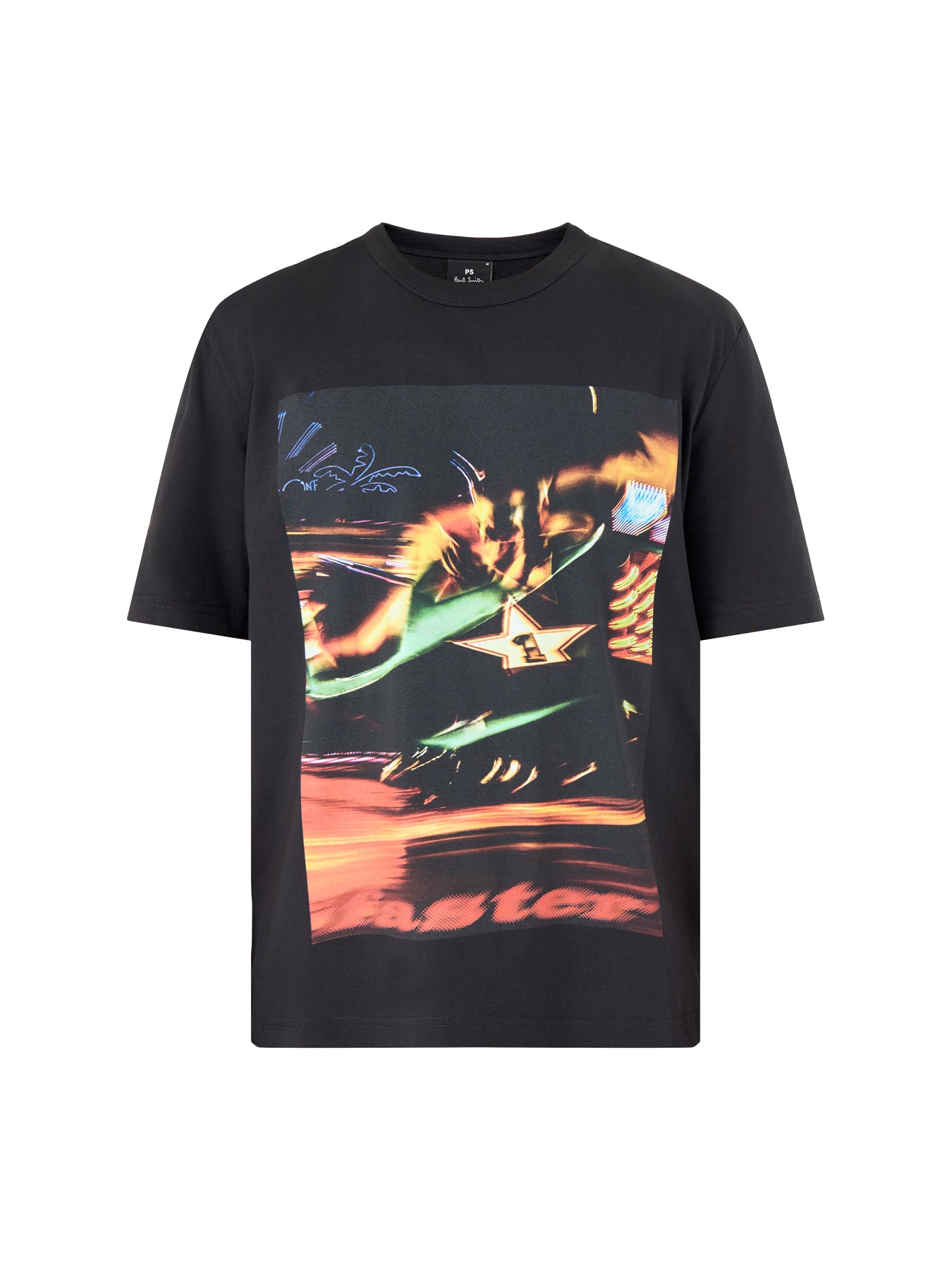 Funfair Print Short Sleeves Tee Black