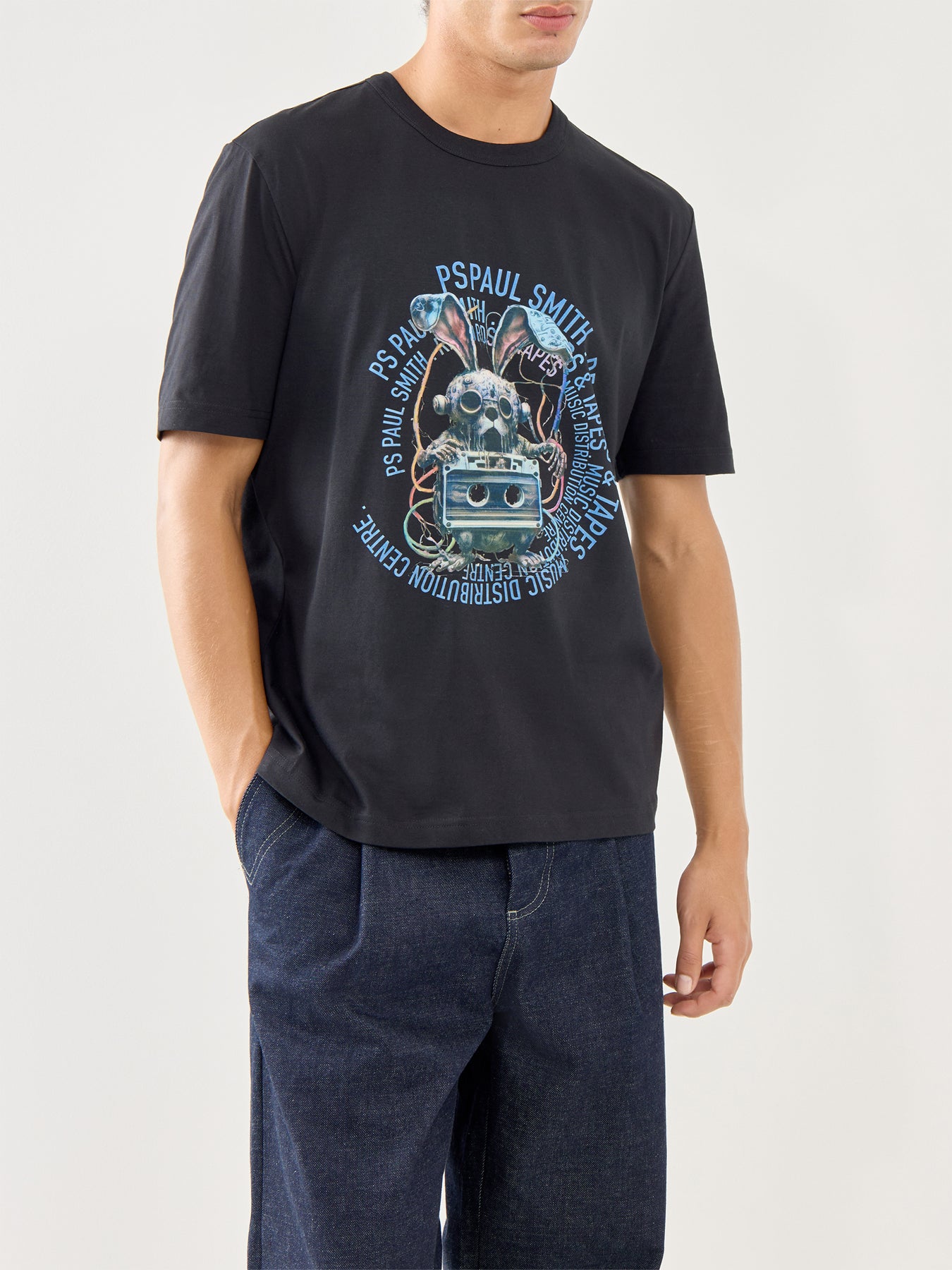 Tape Bunny Short Sleeves Tee Black