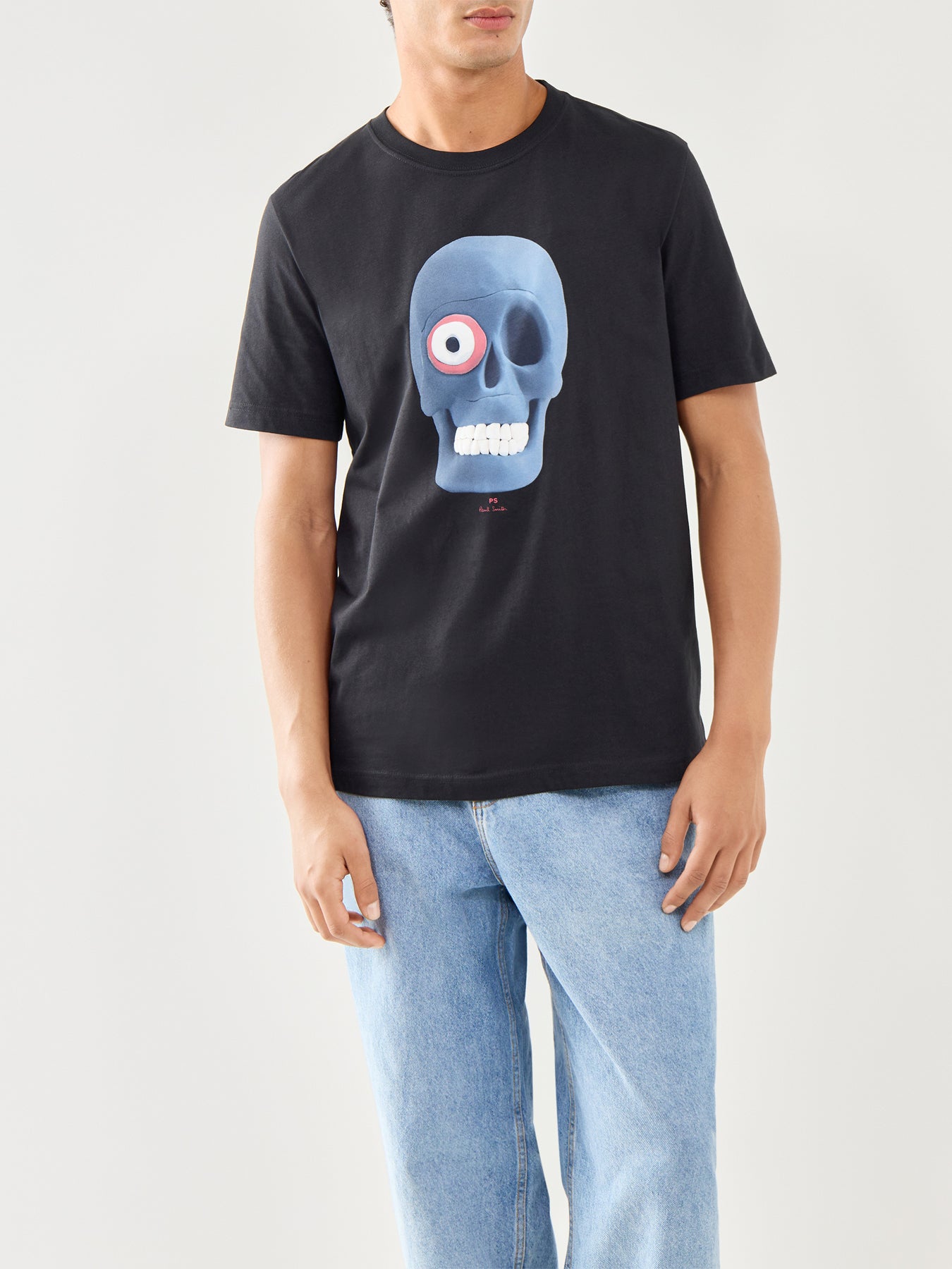 One Eye Skull Short Sleeves Tee Black