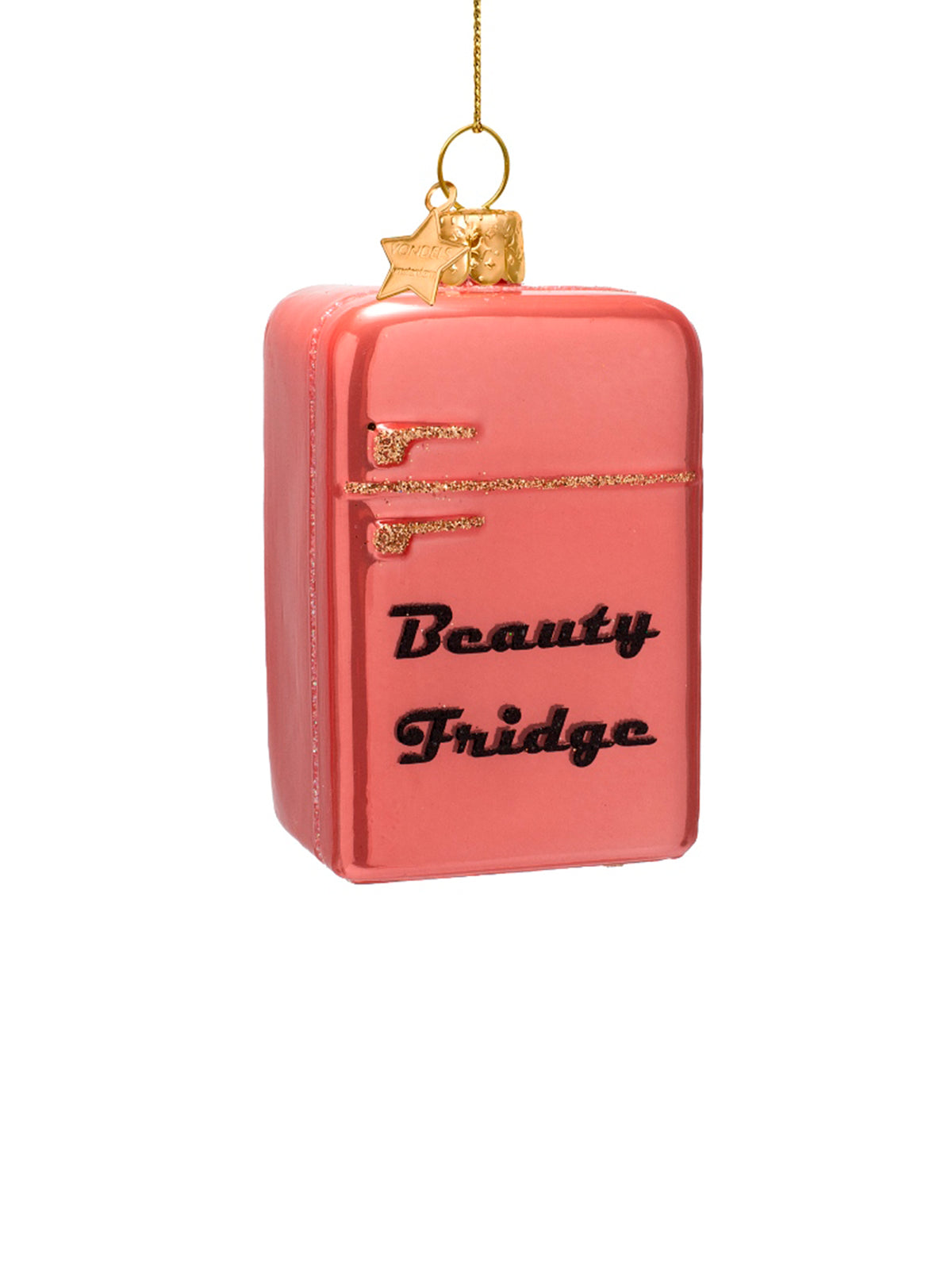 Pink Beauty Fridge Glass Christmas Hanging Decoration