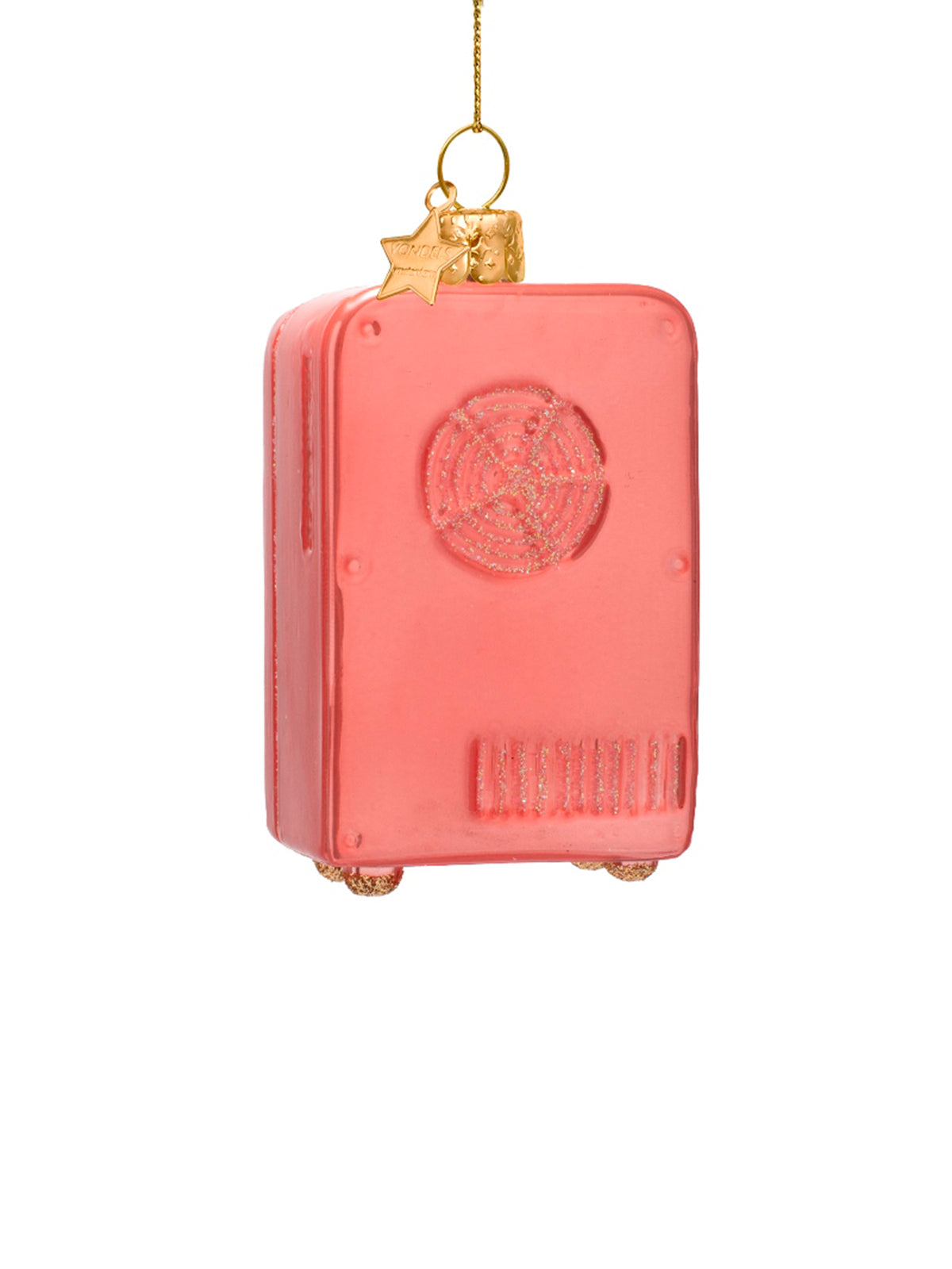 Pink Beauty Fridge Glass Christmas Hanging Decoration