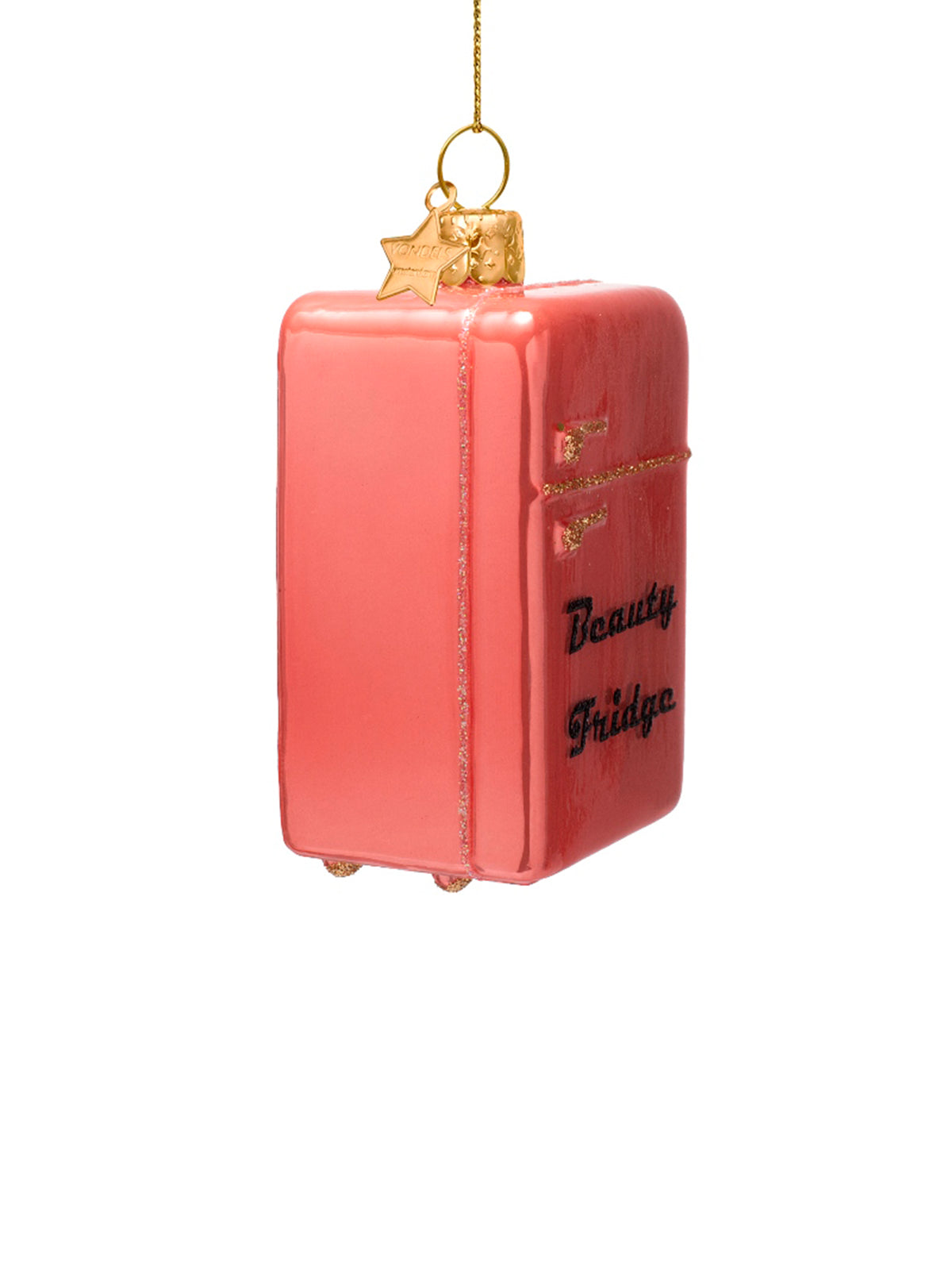 Pink Beauty Fridge Glass Christmas Hanging Decoration