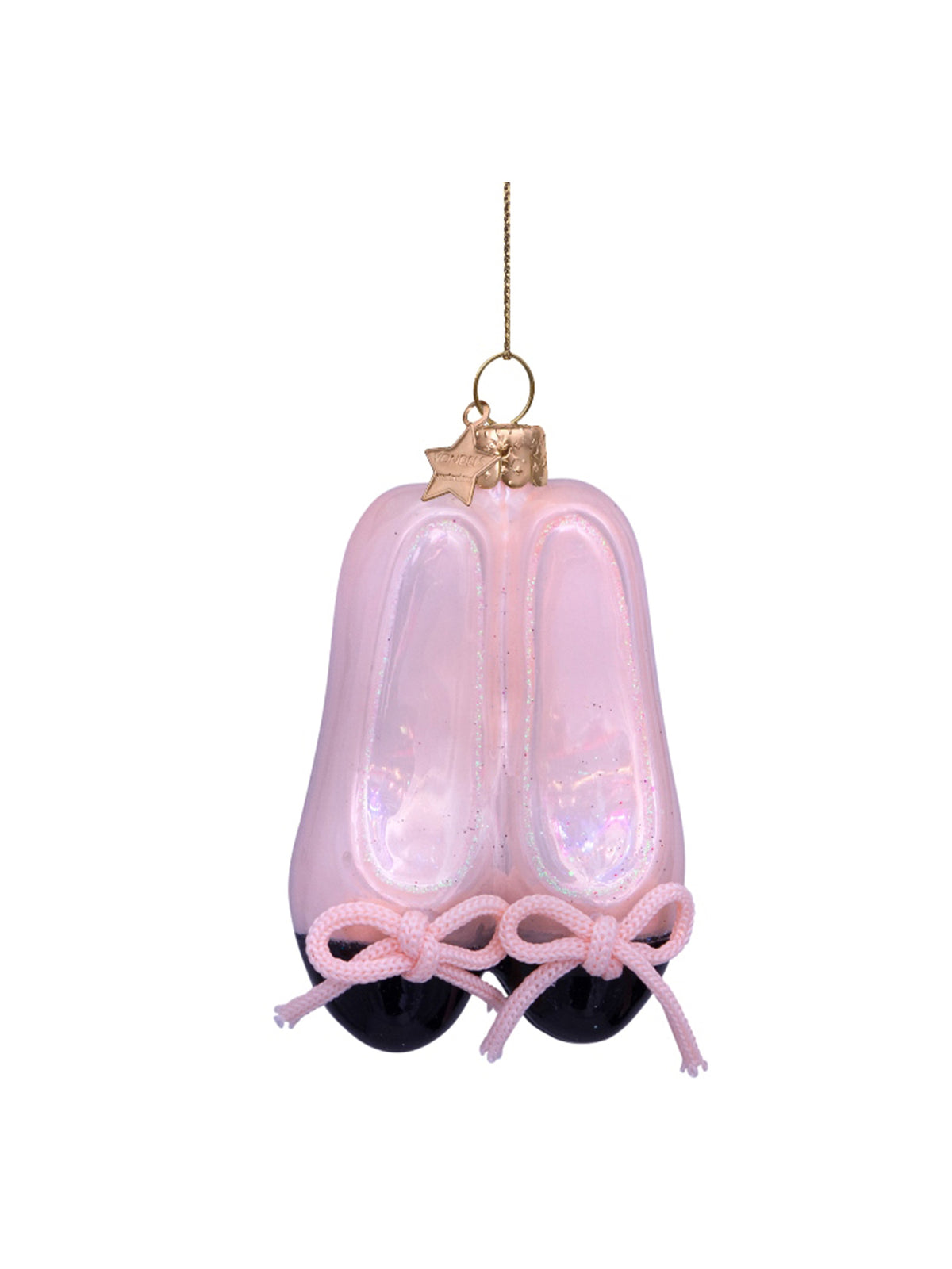 Ballet Shoes Glass Christmas Hanging Decoration