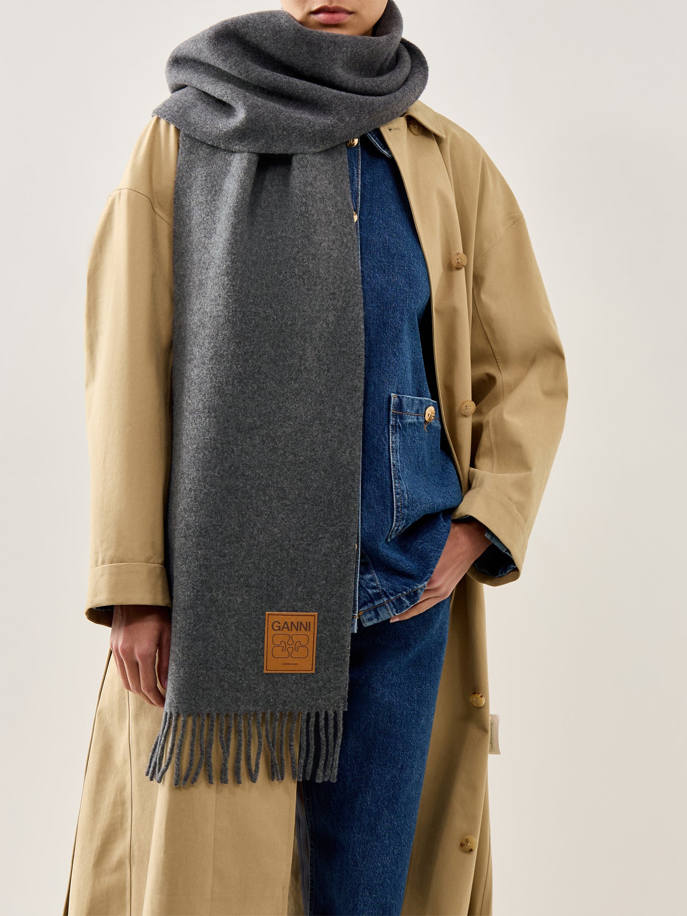 Double Face Wool Scarf Paloma Melange