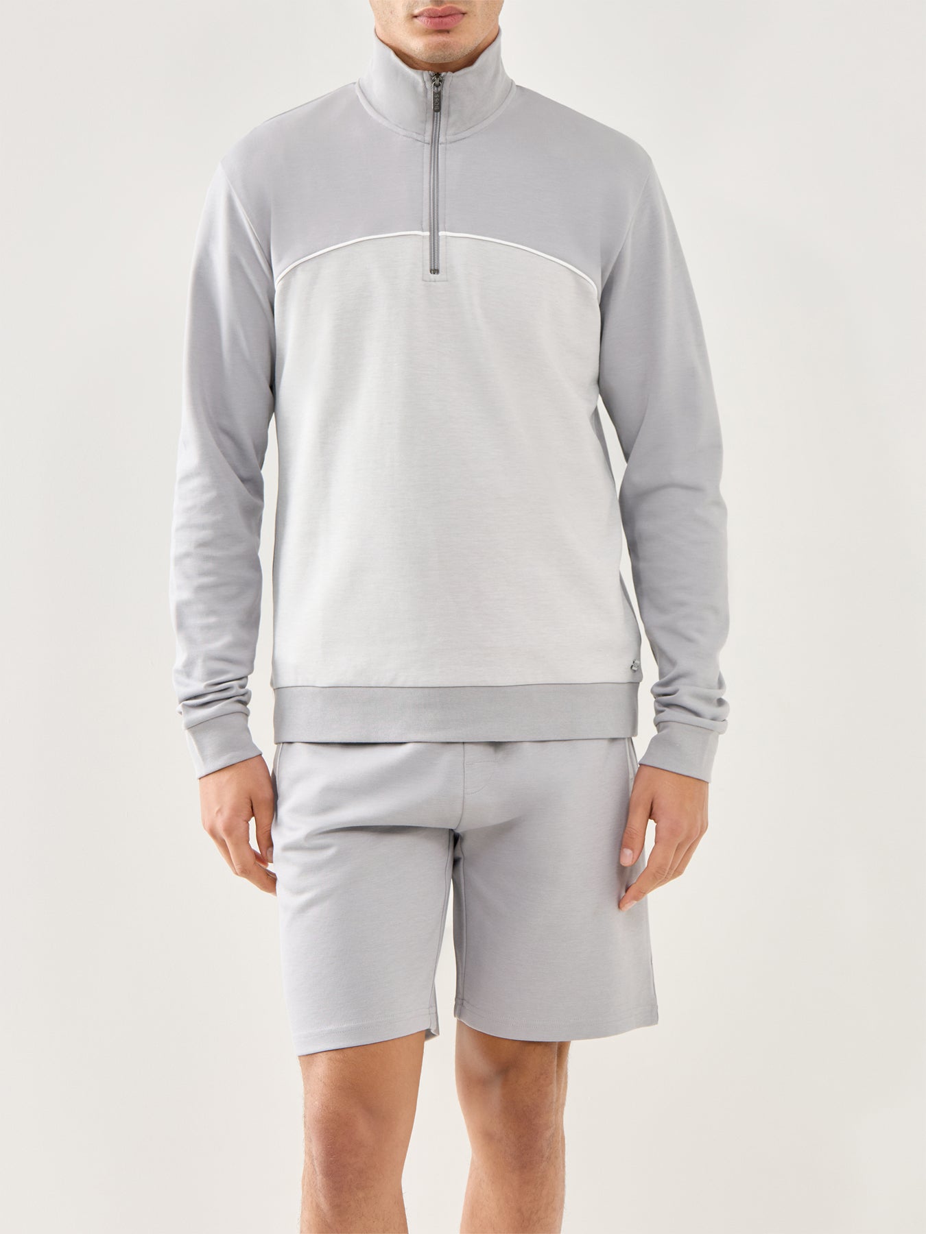 Tracksuit 1/4 Jacket Light/Pastel Grey