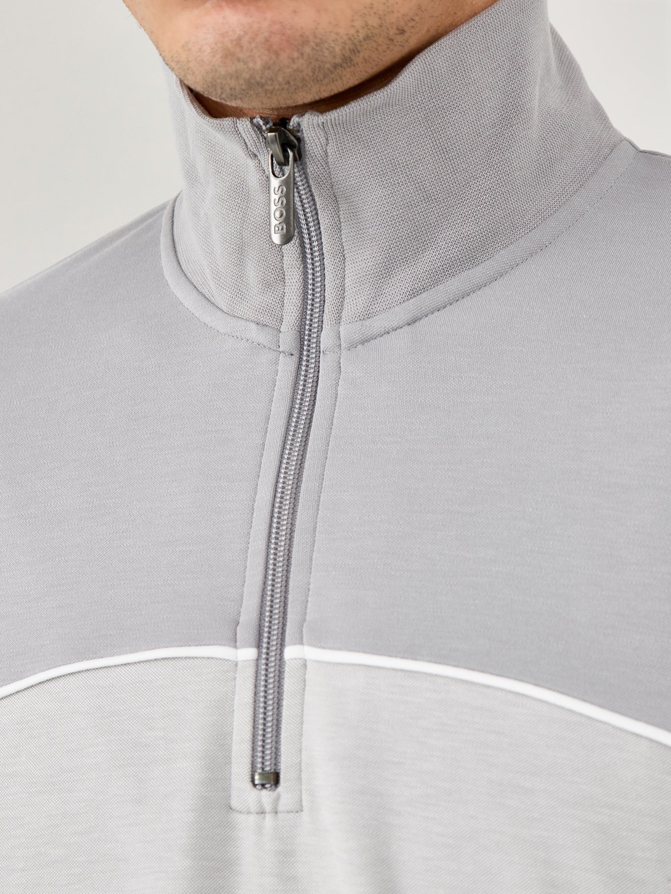 Tracksuit 1/4 Jacket Light/Pastel Grey