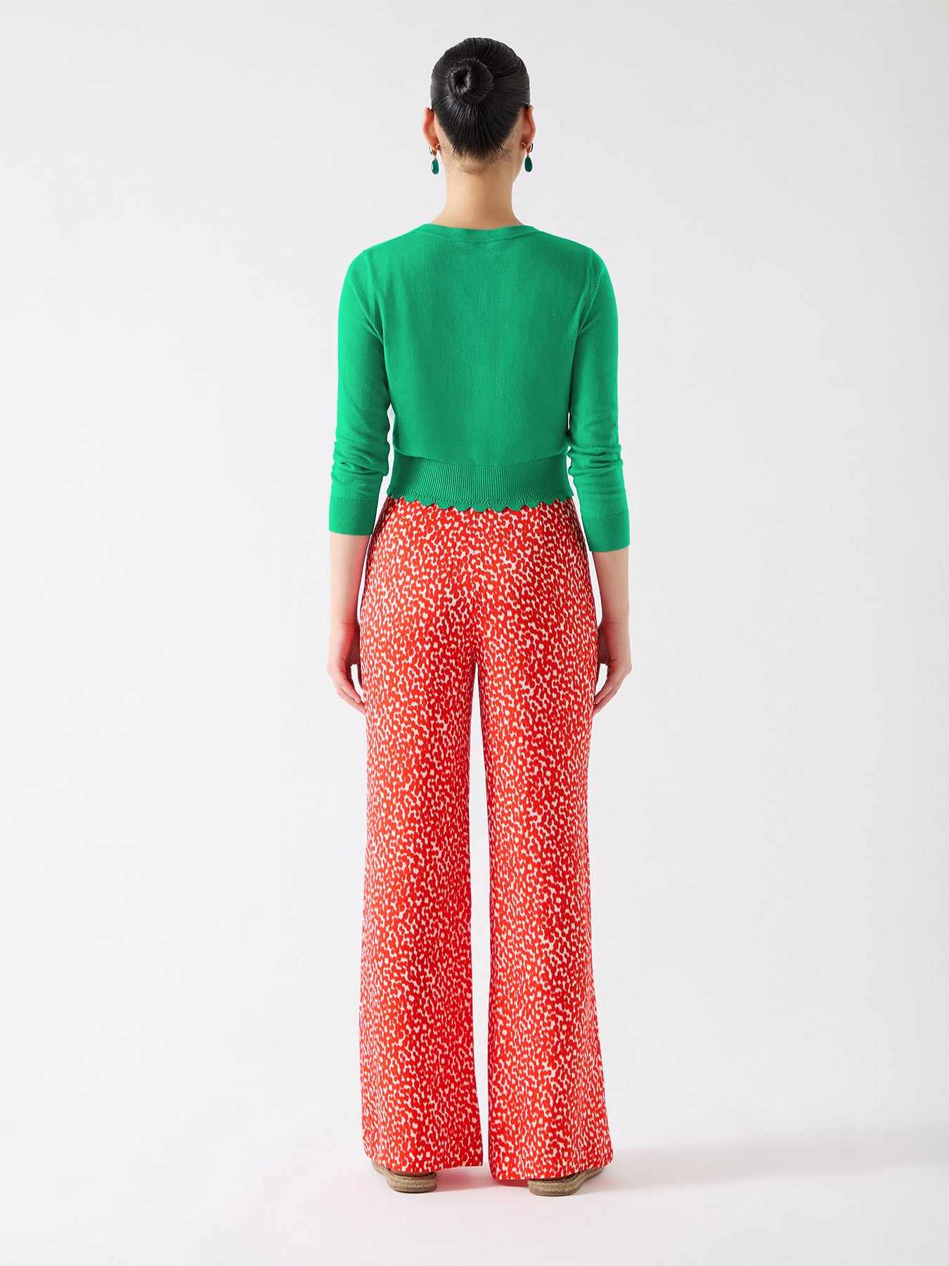 Vanessa Green Cotton Pointelle Detail Cardigan