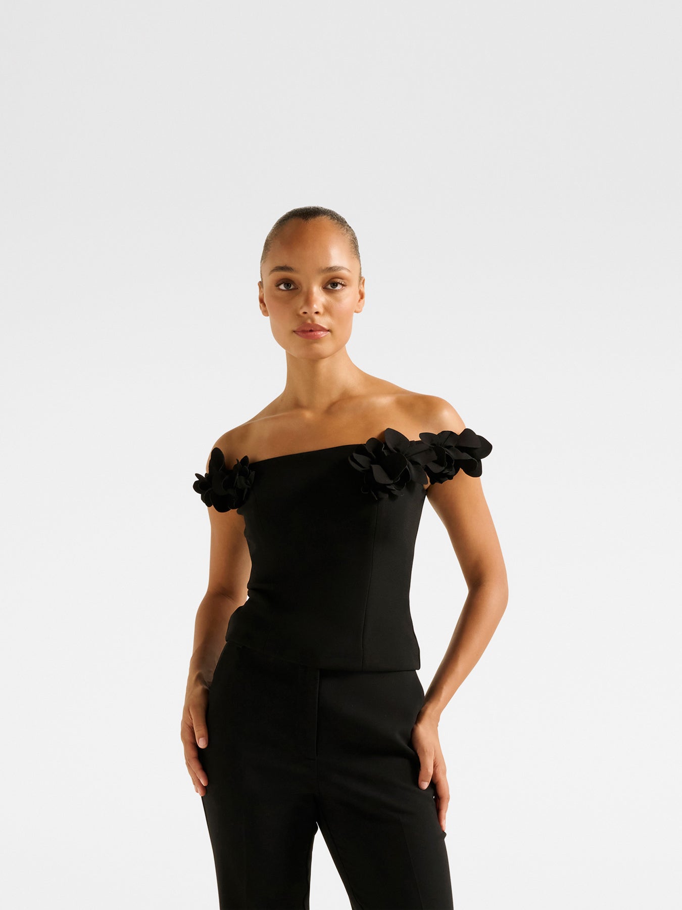 Faye Applique Bardot Top