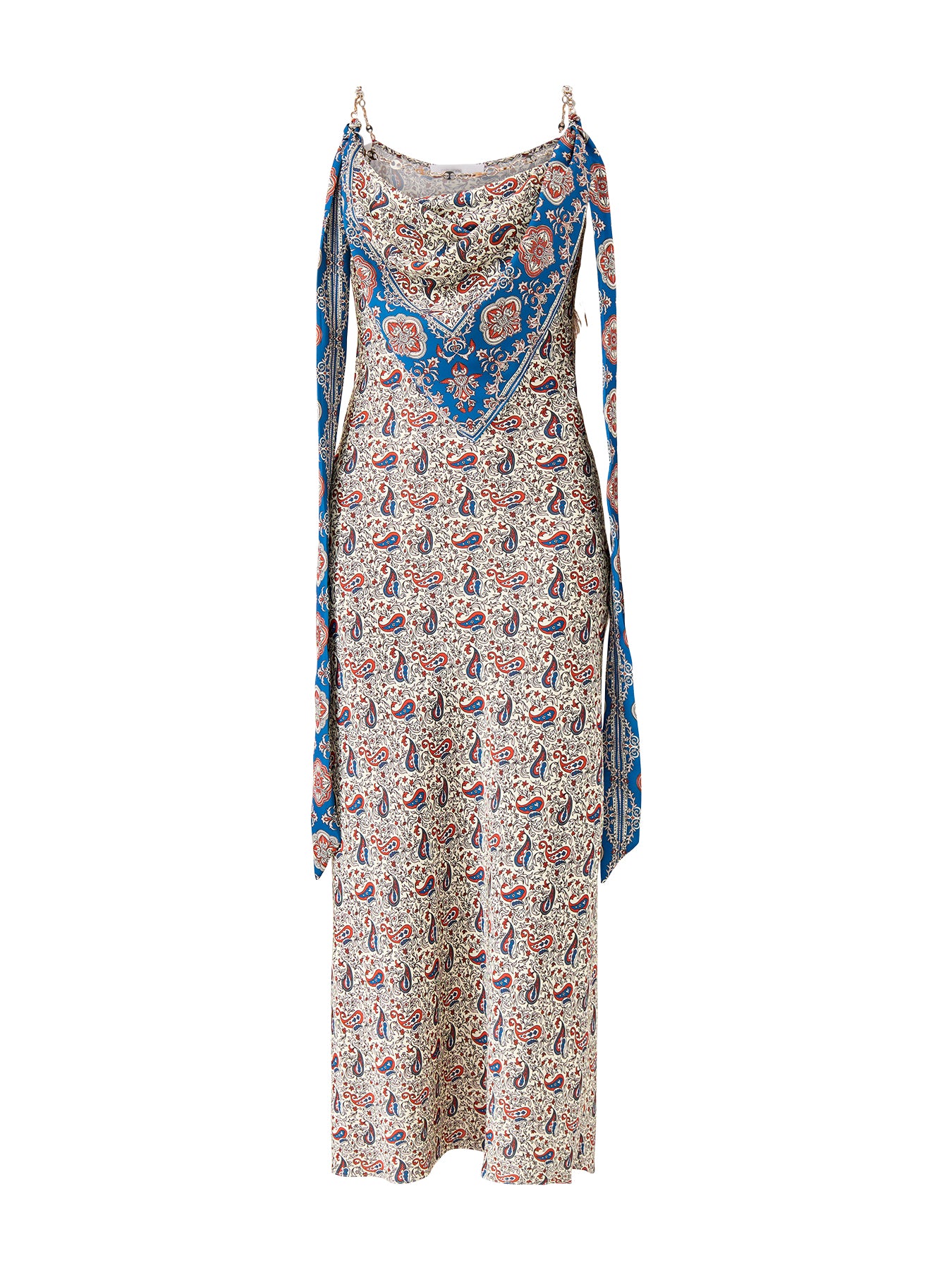 Paisley Maxi Dress With Bandana Detail