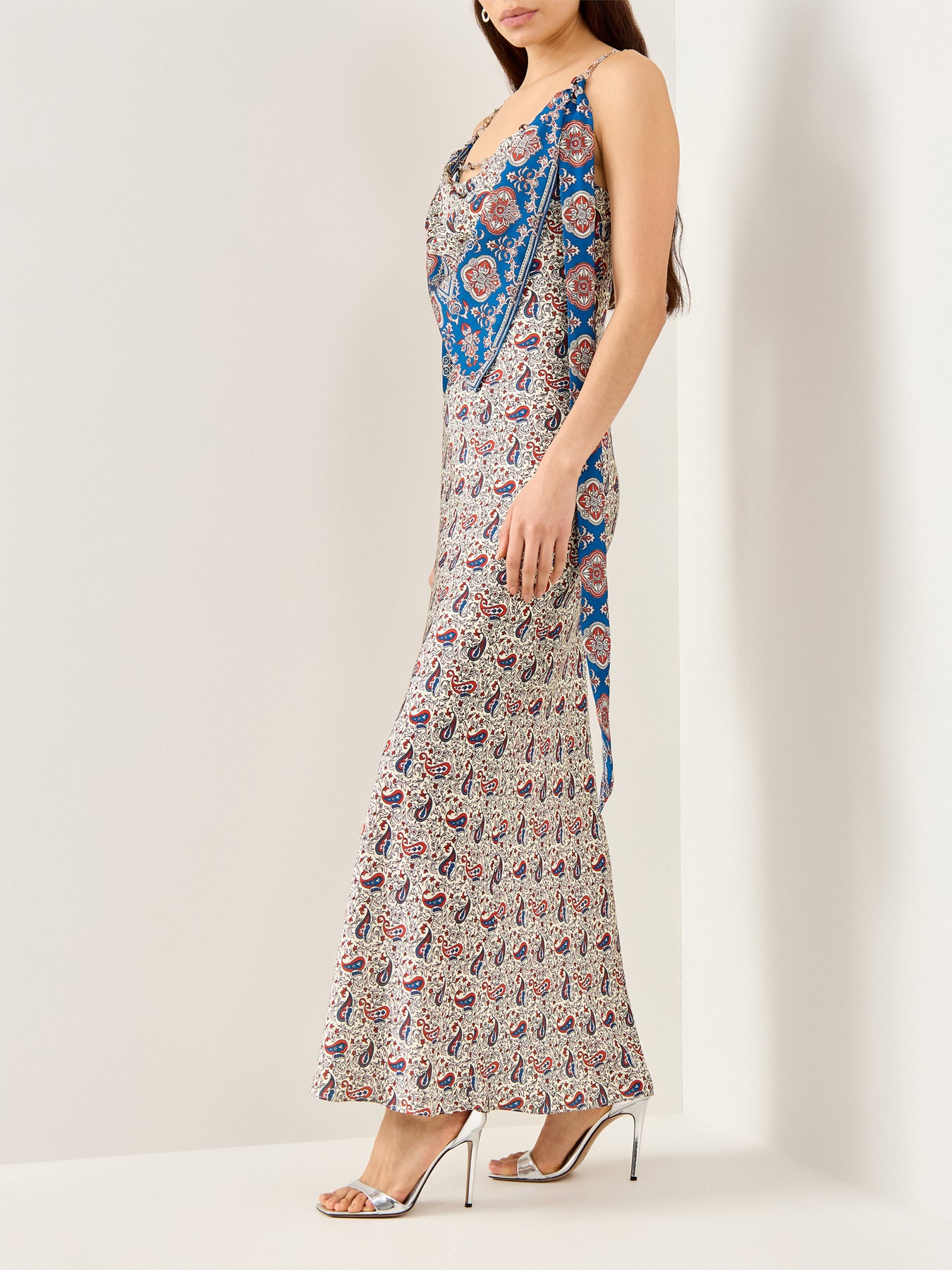 Paisley Maxi Dress With Bandana Detail