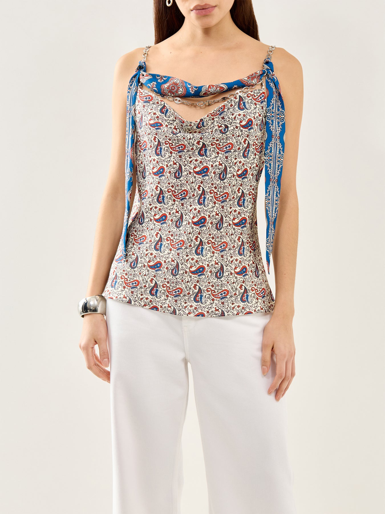 Paisley Top With Bandana Detail