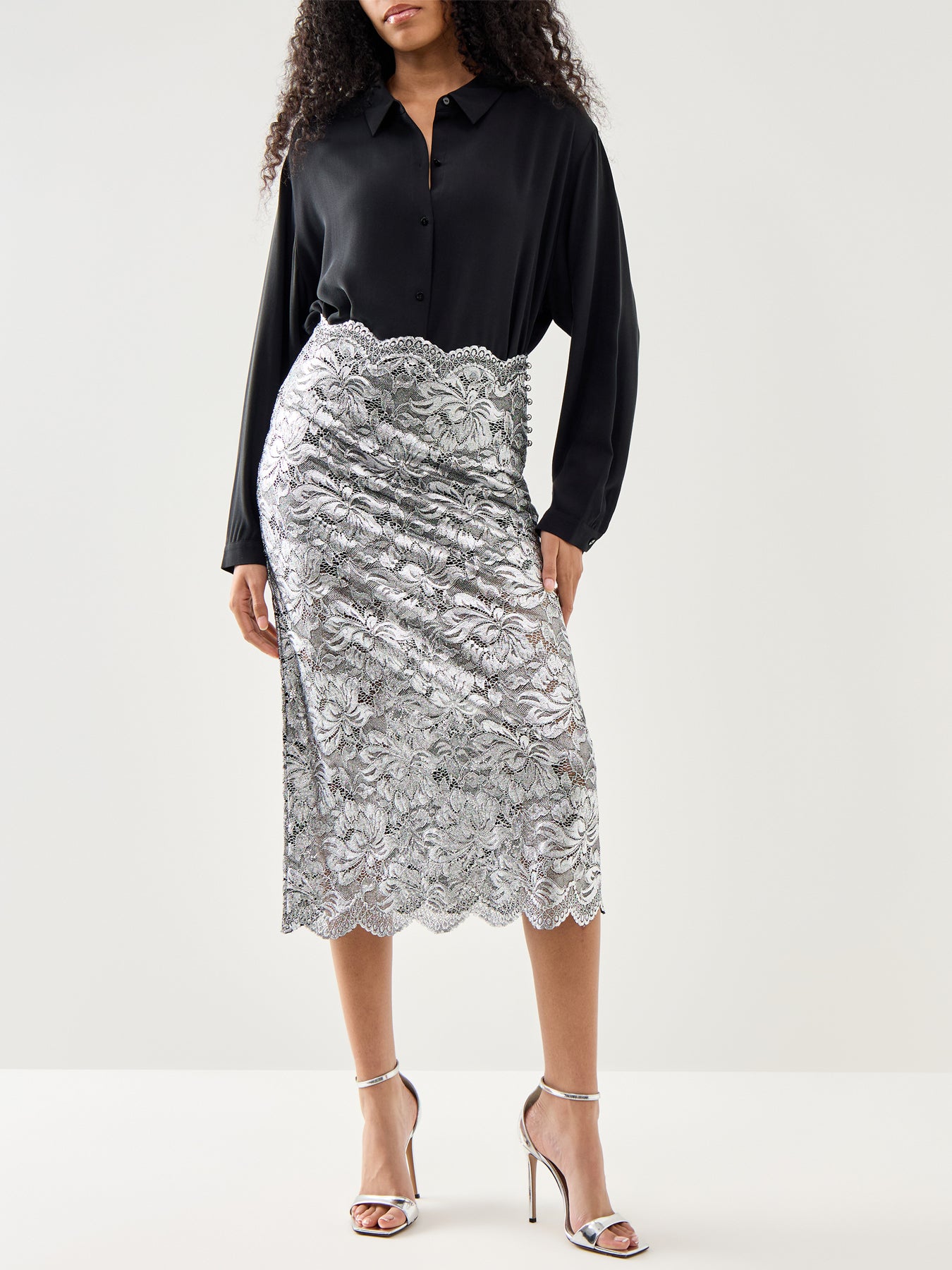 Jupe Stretch Lace Maxi Skirt