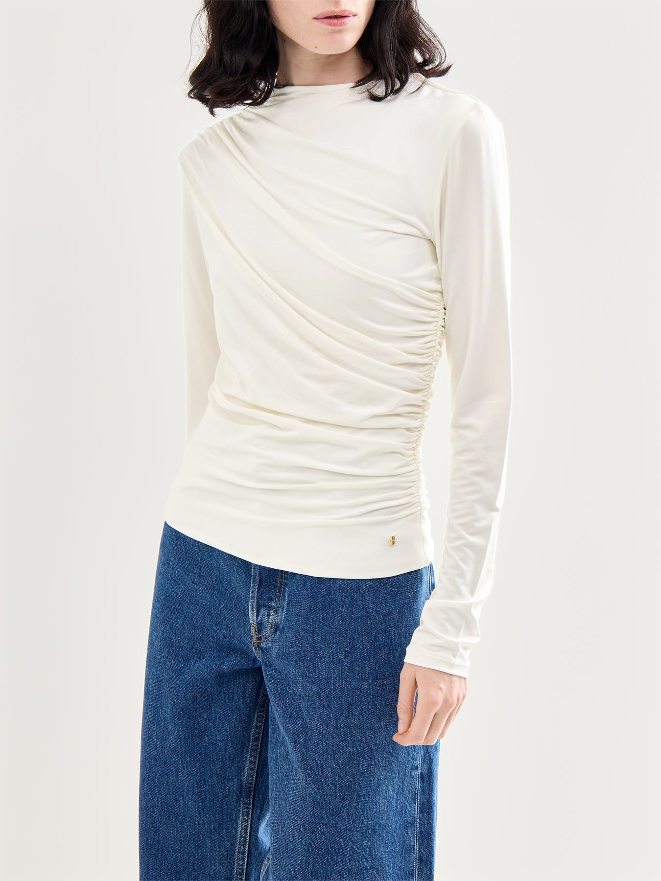 Bray Long Sleeves Top Ivory
