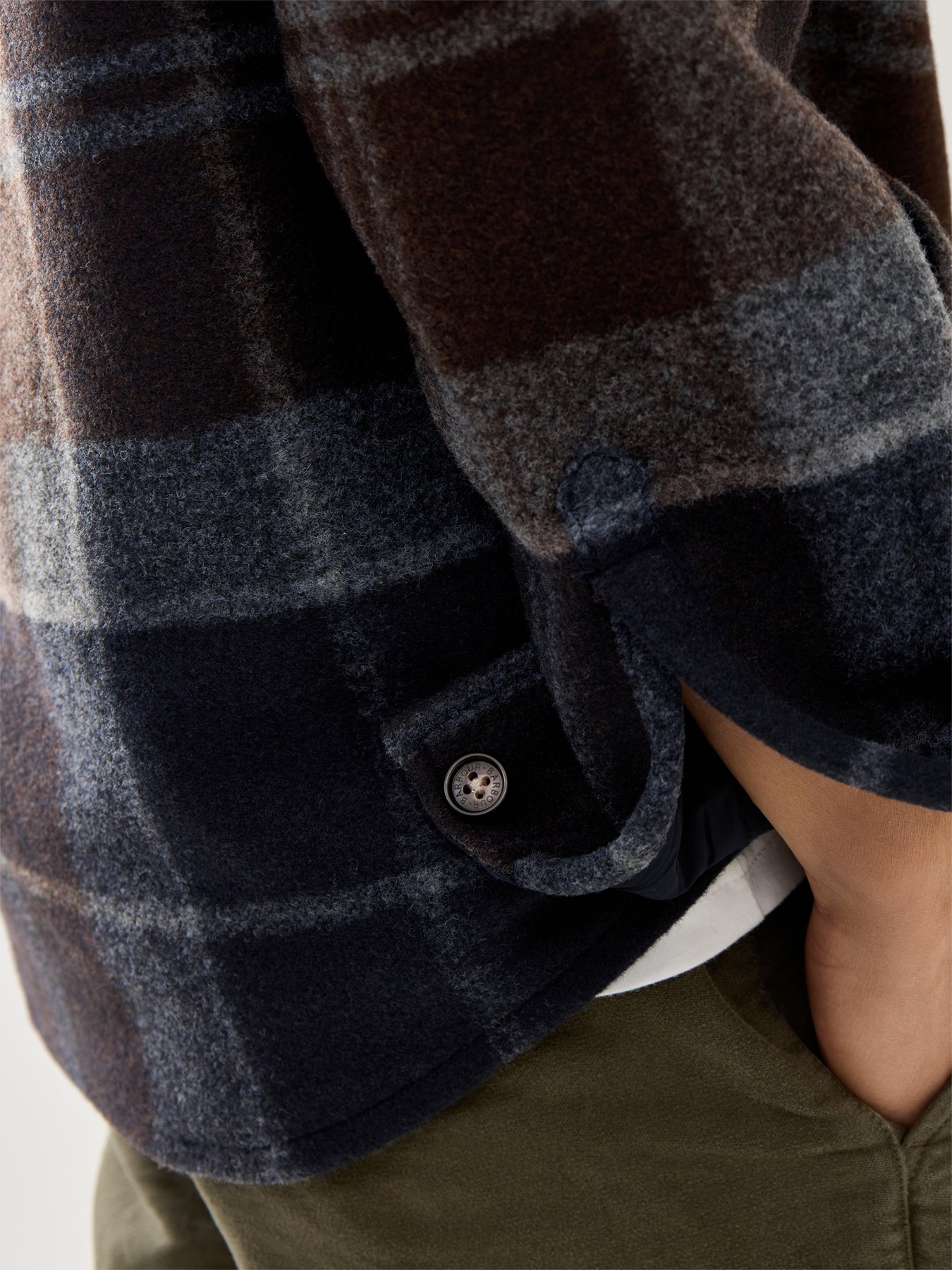 Chapter Tailored Check Overshirt Midnight Oak Tartan