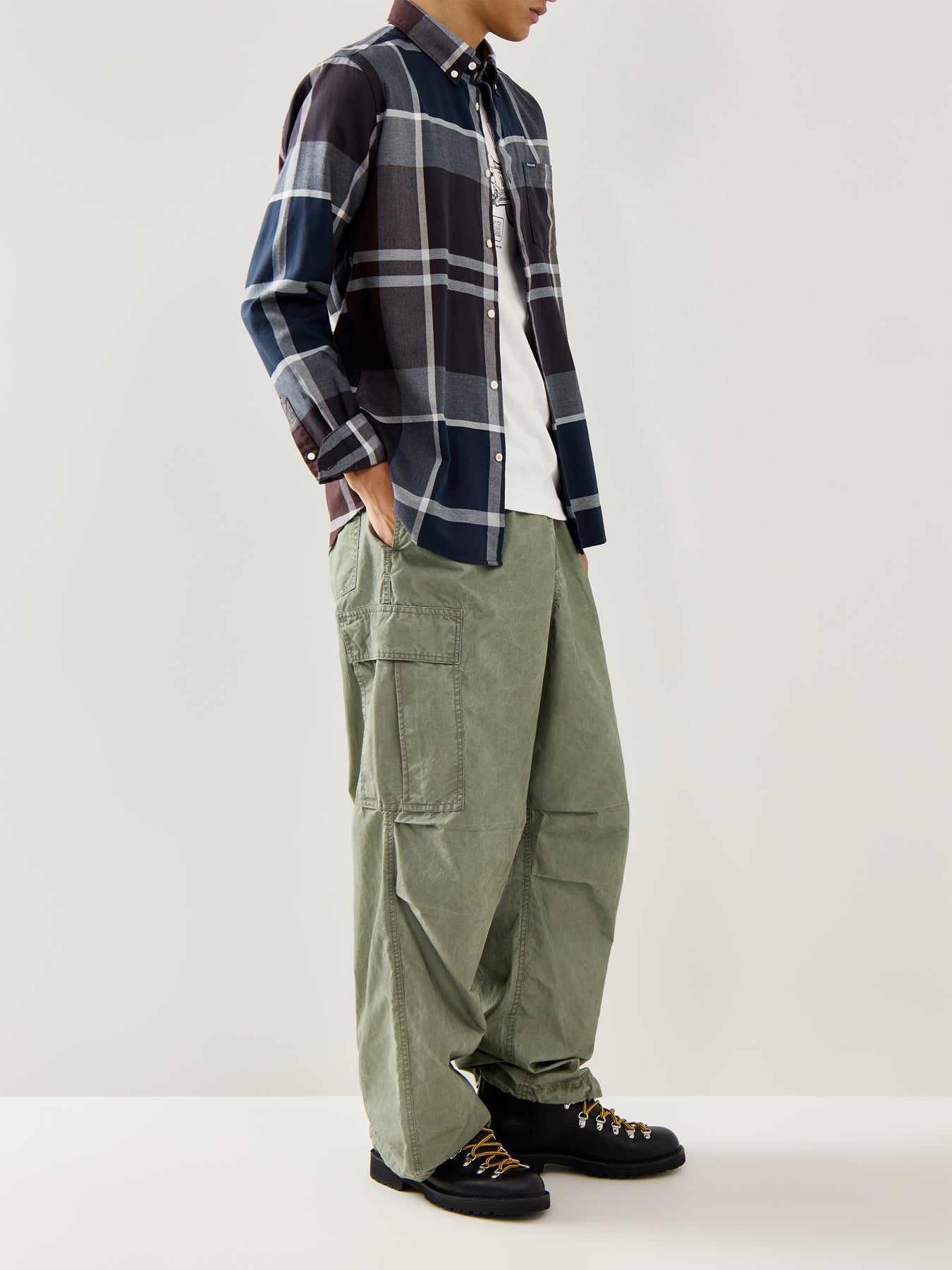 Dunoon Tailored Tartan Shirt Midnight Oak Tartan