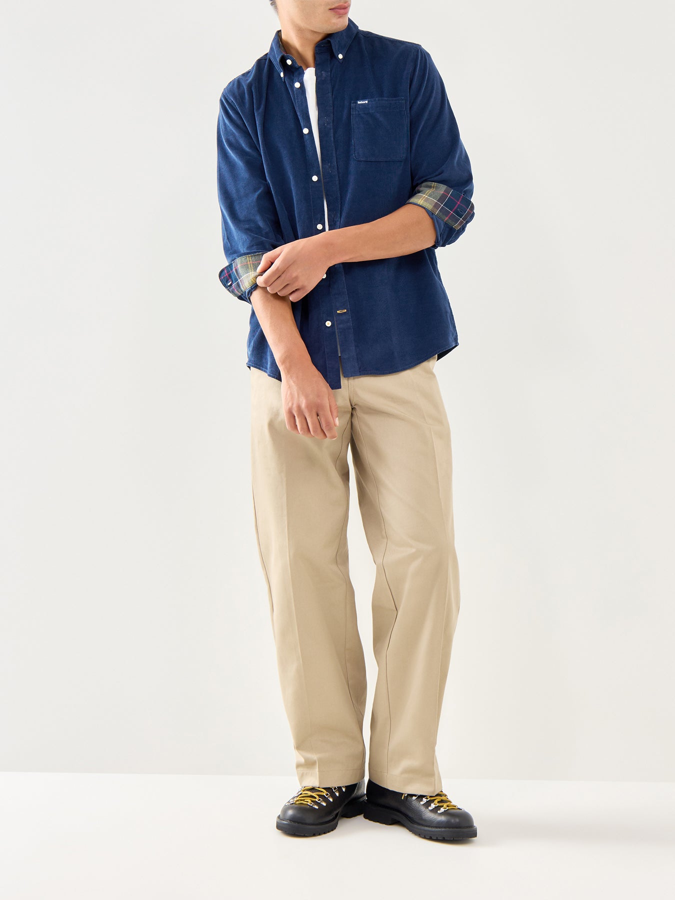 Ramsey Tailored Cotton Cord Shirt Denim