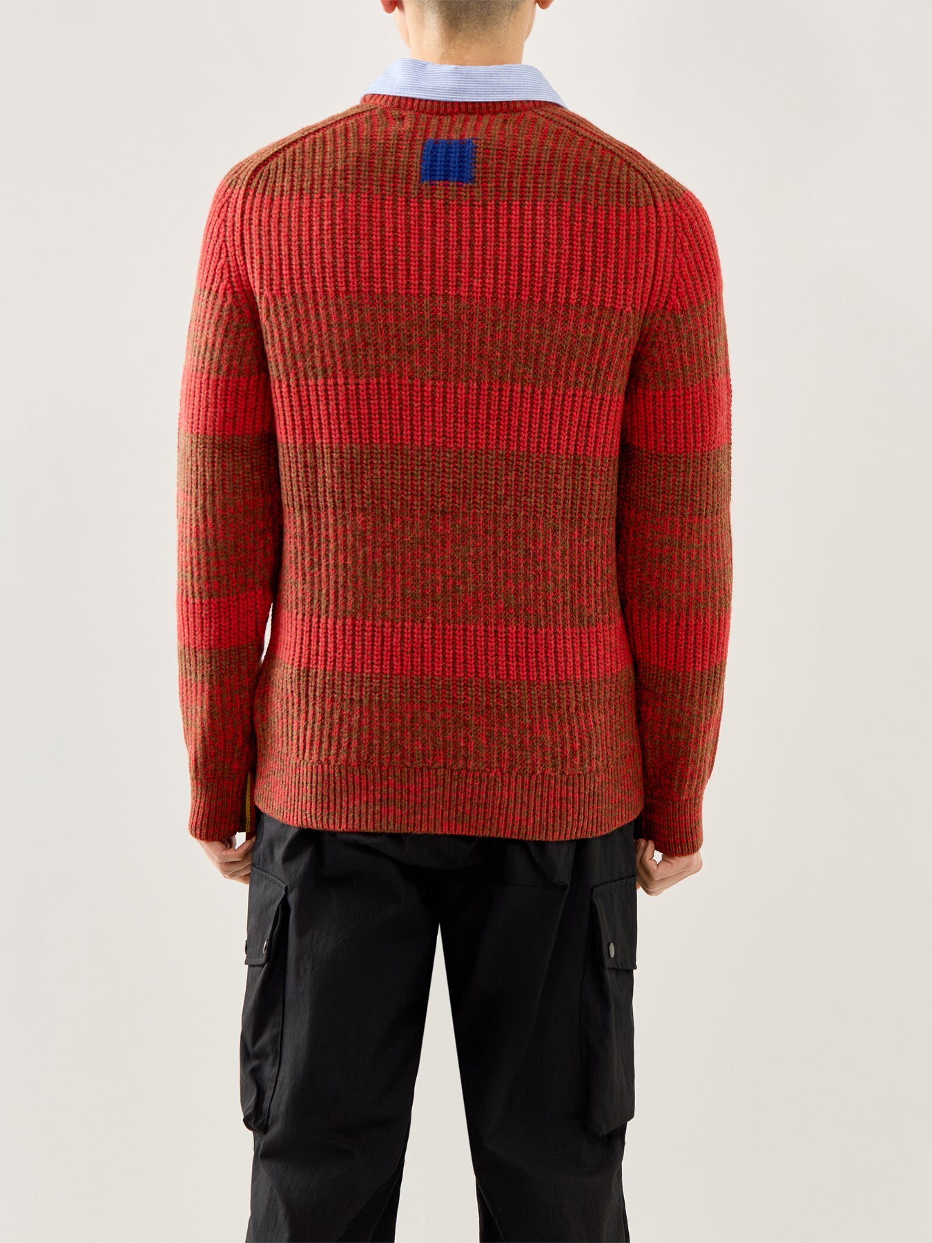 Paul Smith Loves Barbour Saddle Crew Neck Jumper Rosette Red