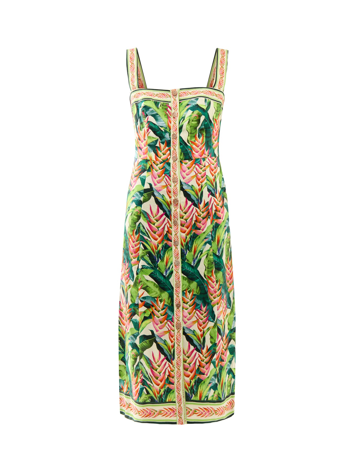 Heli Leaves Pearl Midi Dress