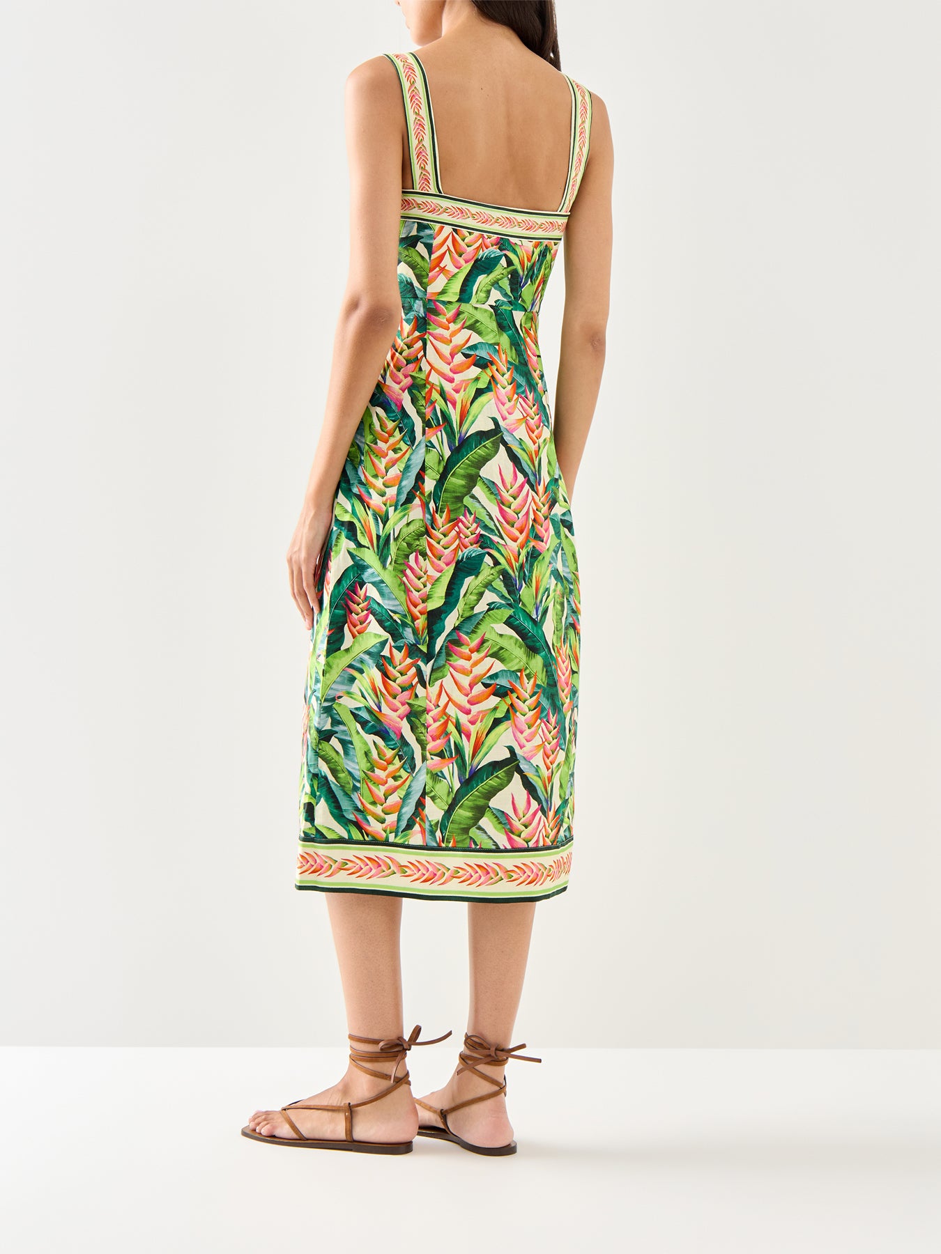 Heli Leaves Pearl Midi Dress