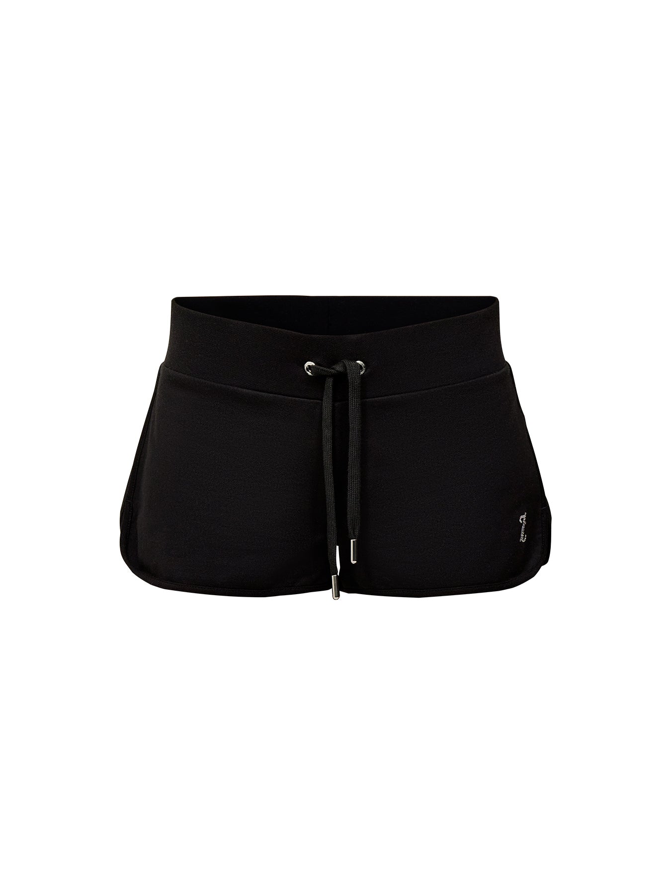 Jersey Booty Shorts Black Diamante