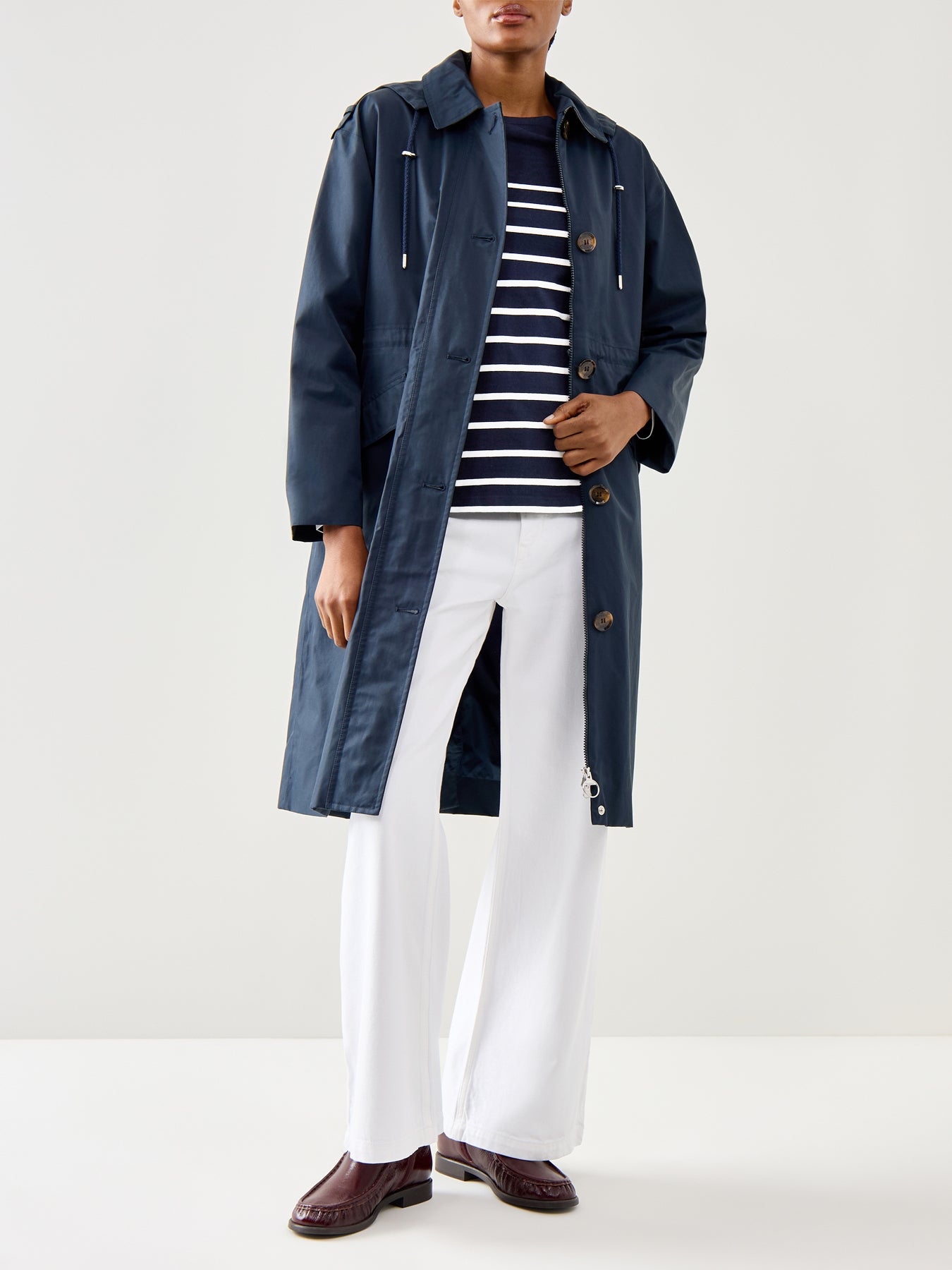 Barbour Bradley Top Navy Strpe